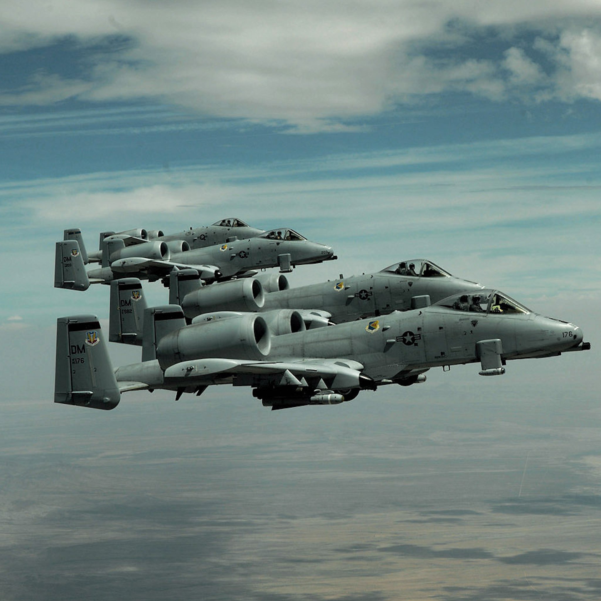 Four A-10 Thunderbolt IIs from the 355th Fighter Wing at Davis-Monthan ...