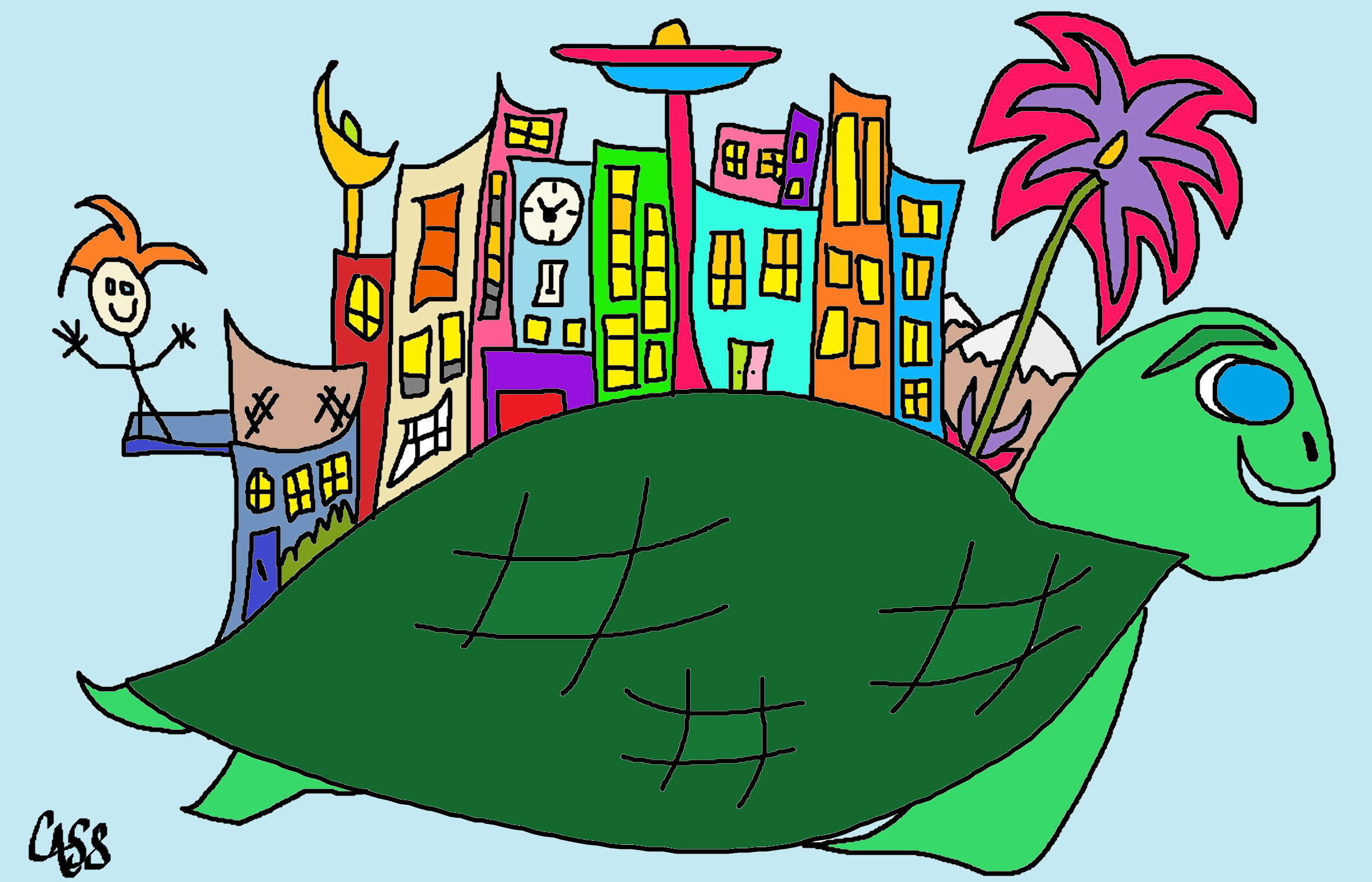 Funky Turtle Town by me | Scrolller