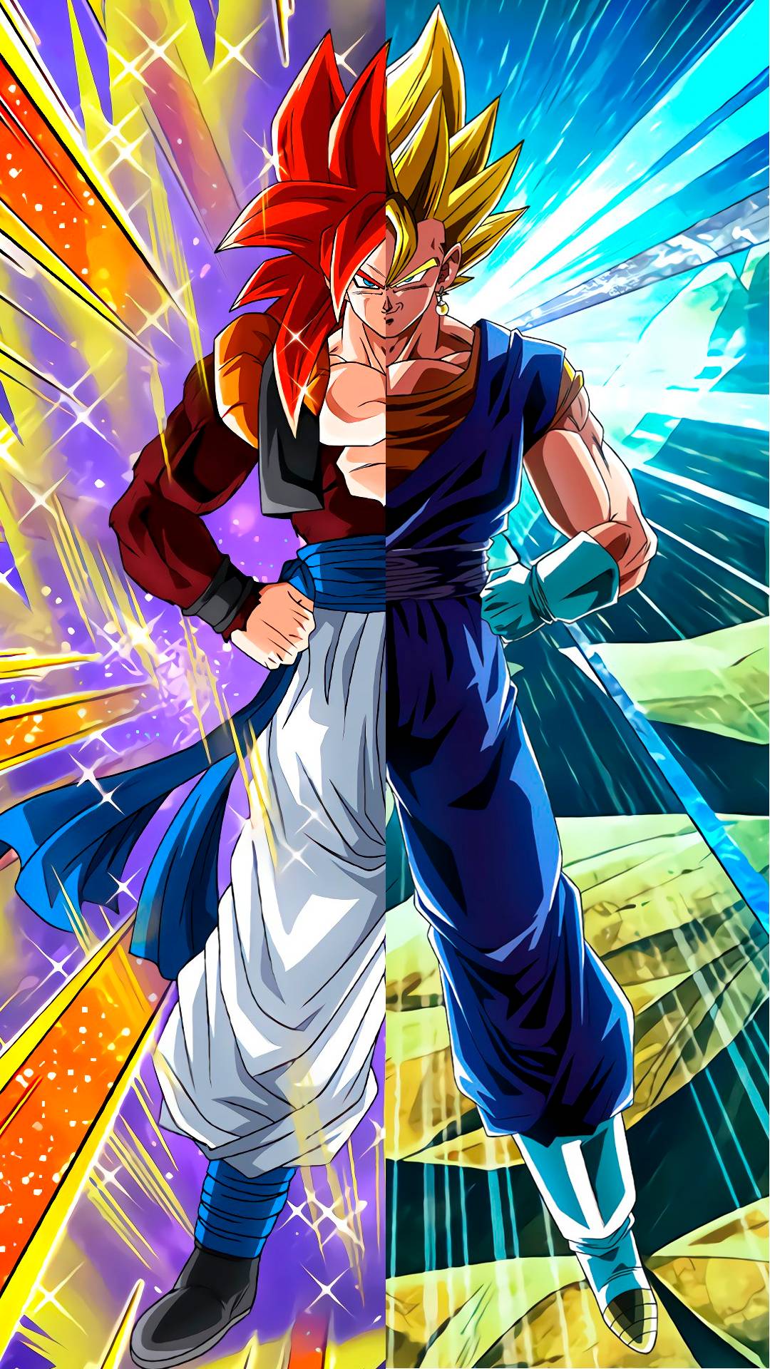 Gogeta and Vegito Same Energy, Mobile Wallpaper | Scrolller