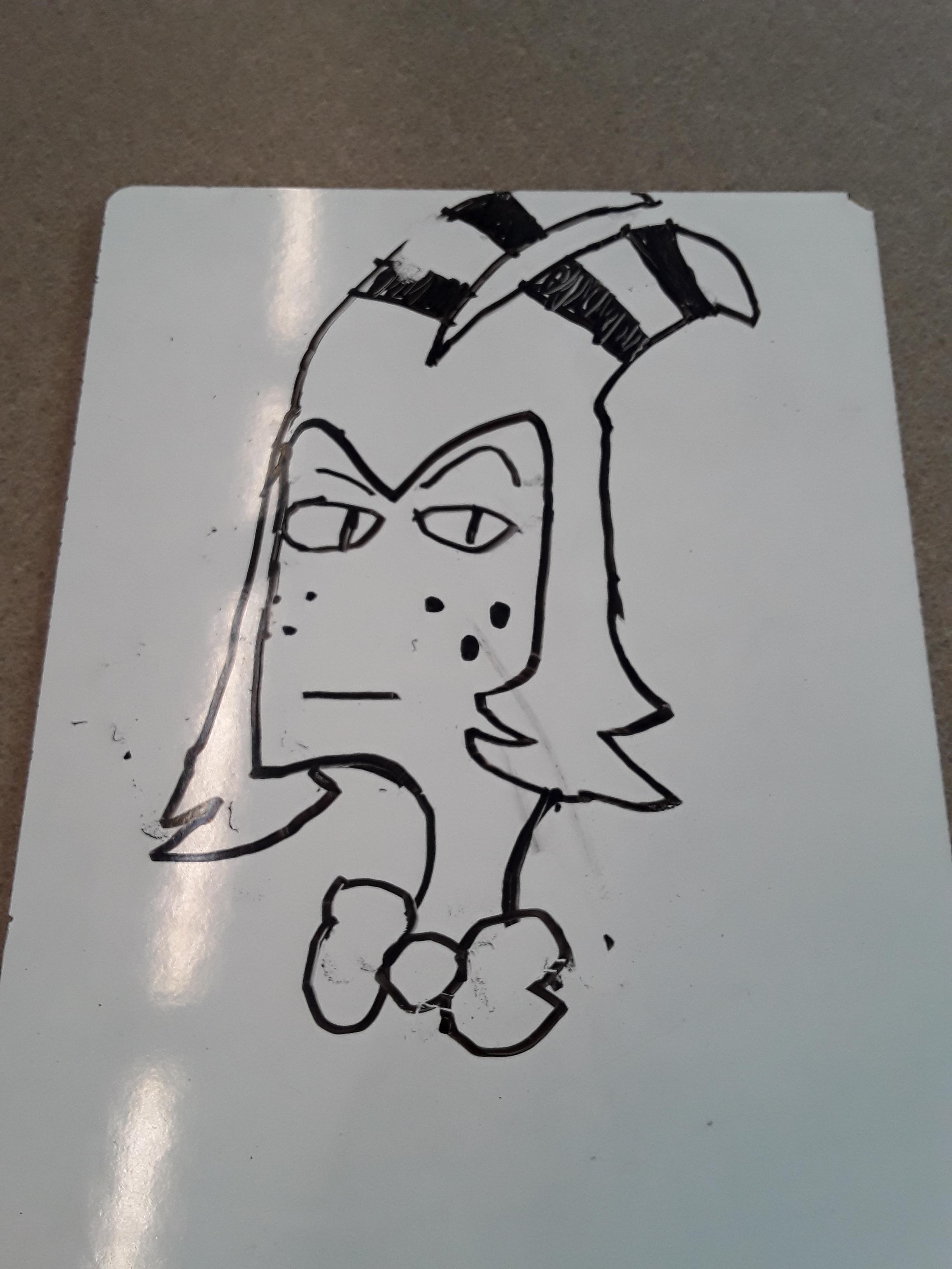 Got bored and drew Moxxie on a dry erase board | Scrolller