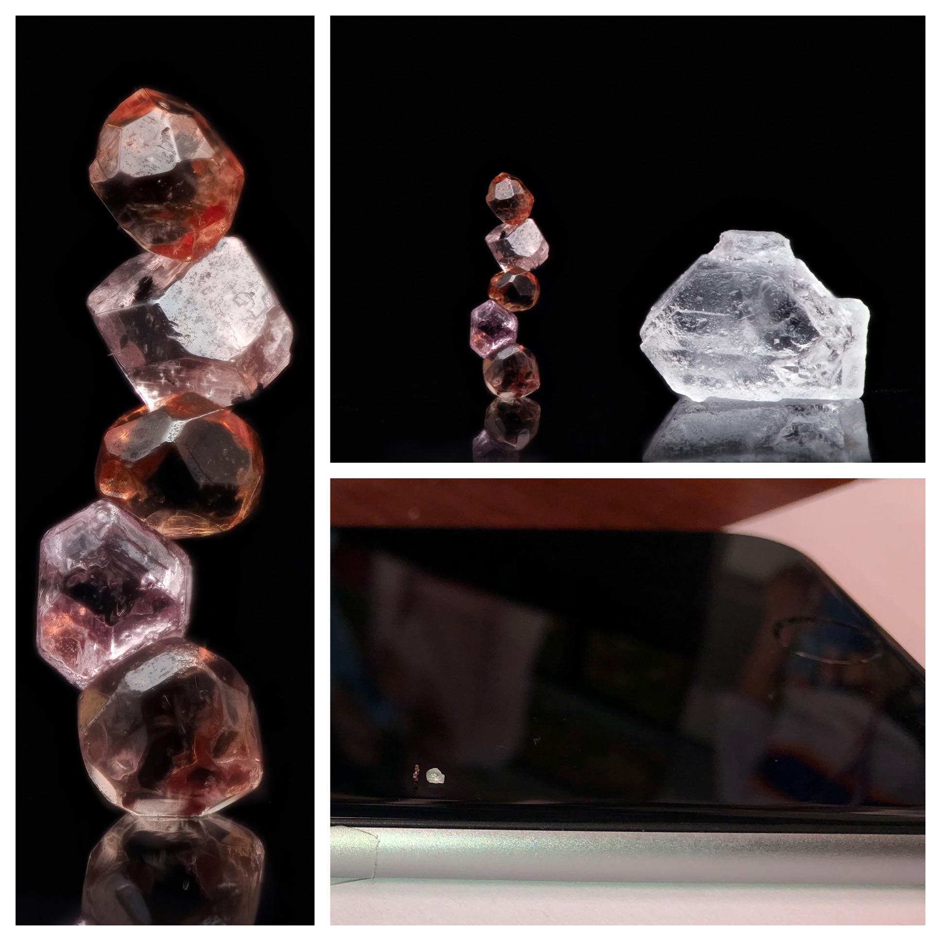 Here’s a stack of 5 garnet sand grains I found from Bandon, Oregon ...