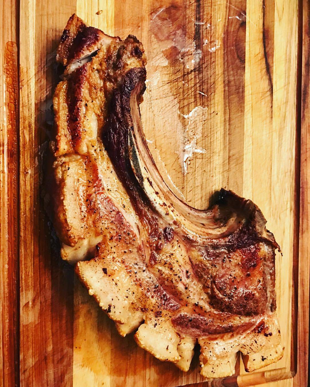 Heritage Berkshire Tomahawk Rib Chop. Scrolller