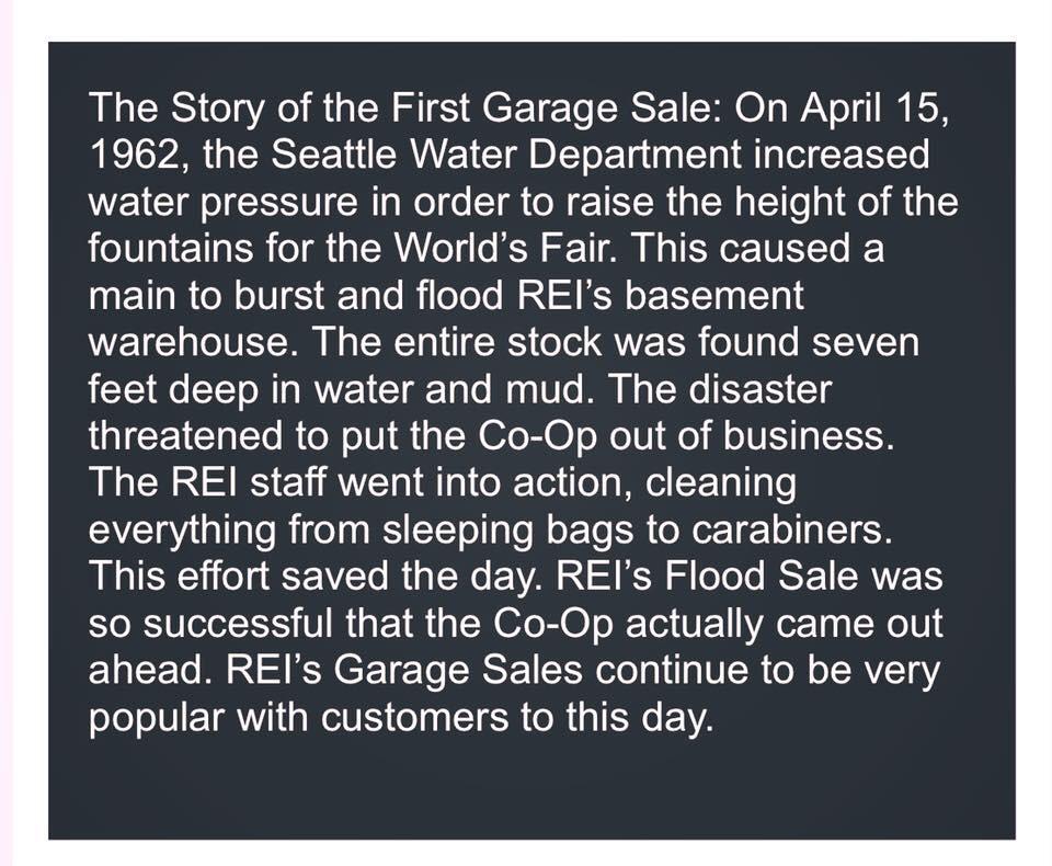 History of the REI Garage Sale Scrolller