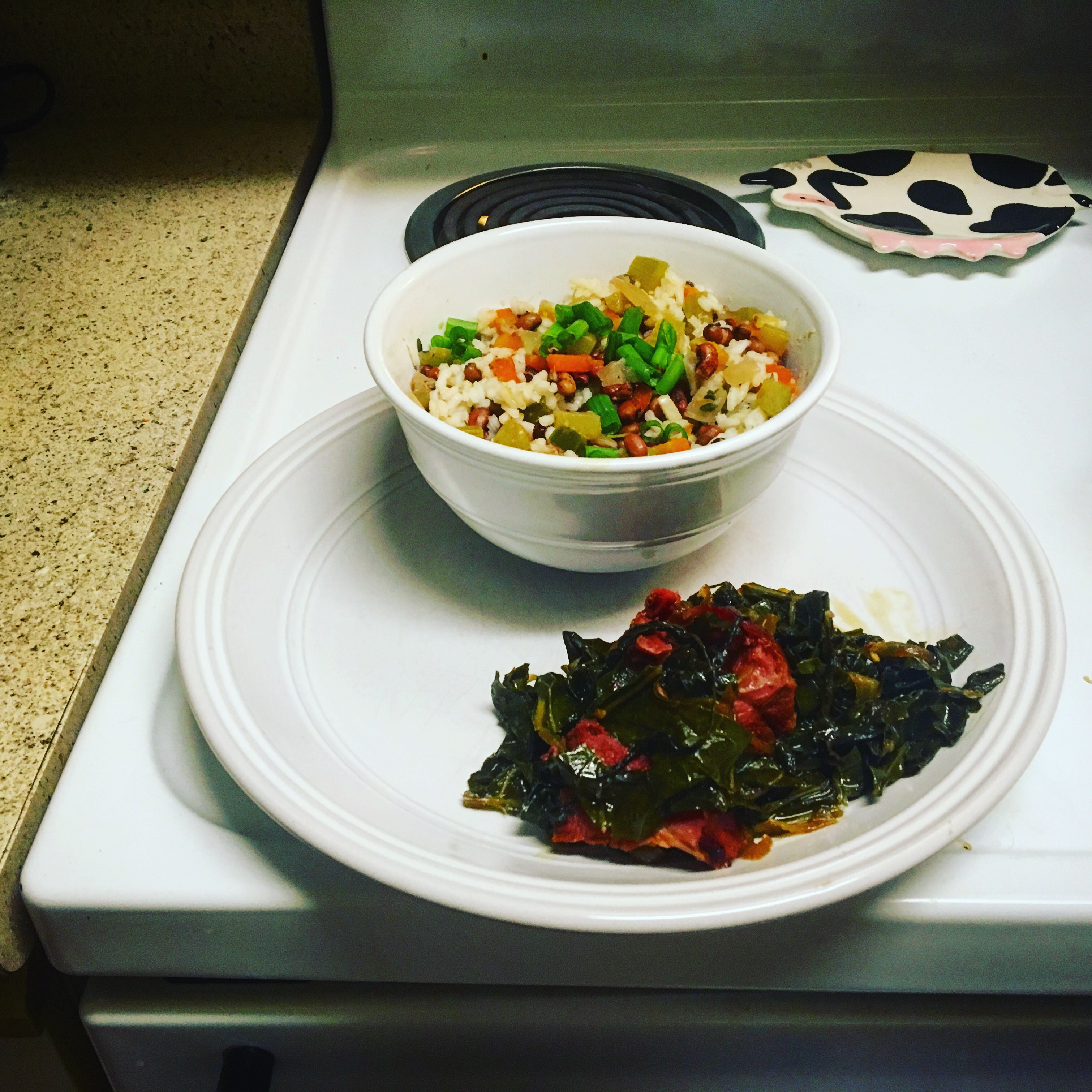 Hoppin John with Carolina gold rice and sea island red peas. Side of