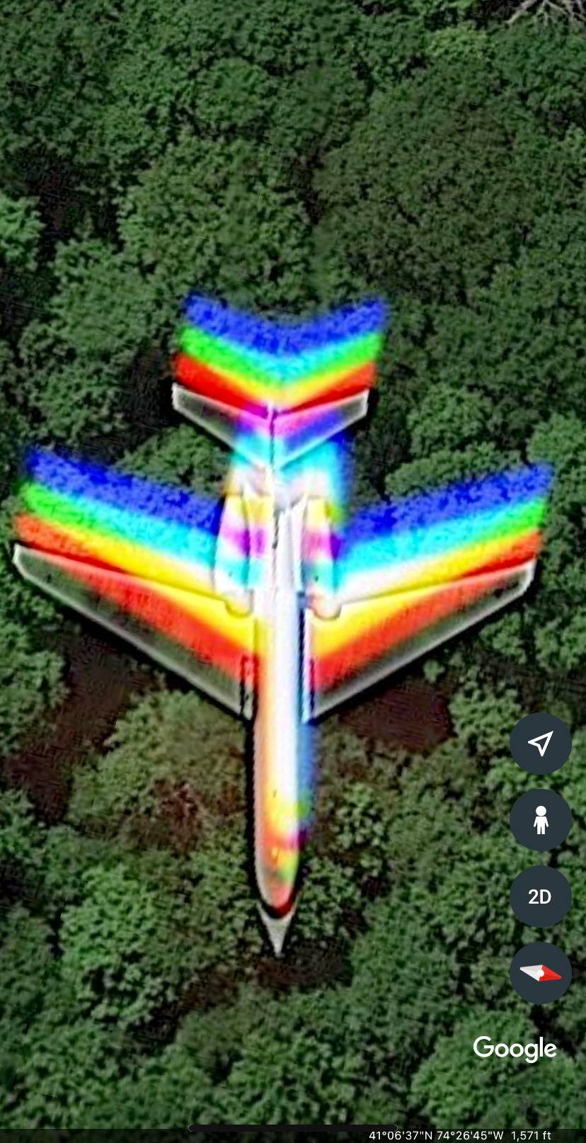 How Airplanes look on Google Earth Scrolller