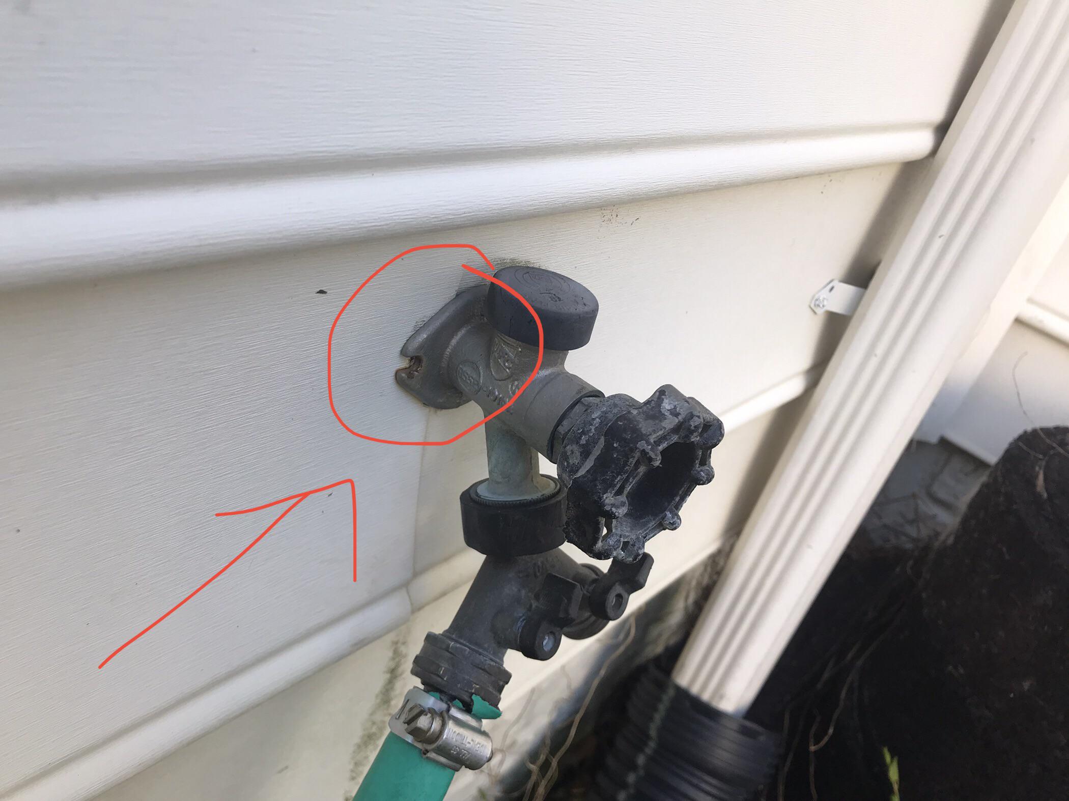 How do I fix bibs leaking where it meets the wall? Not the valve stem