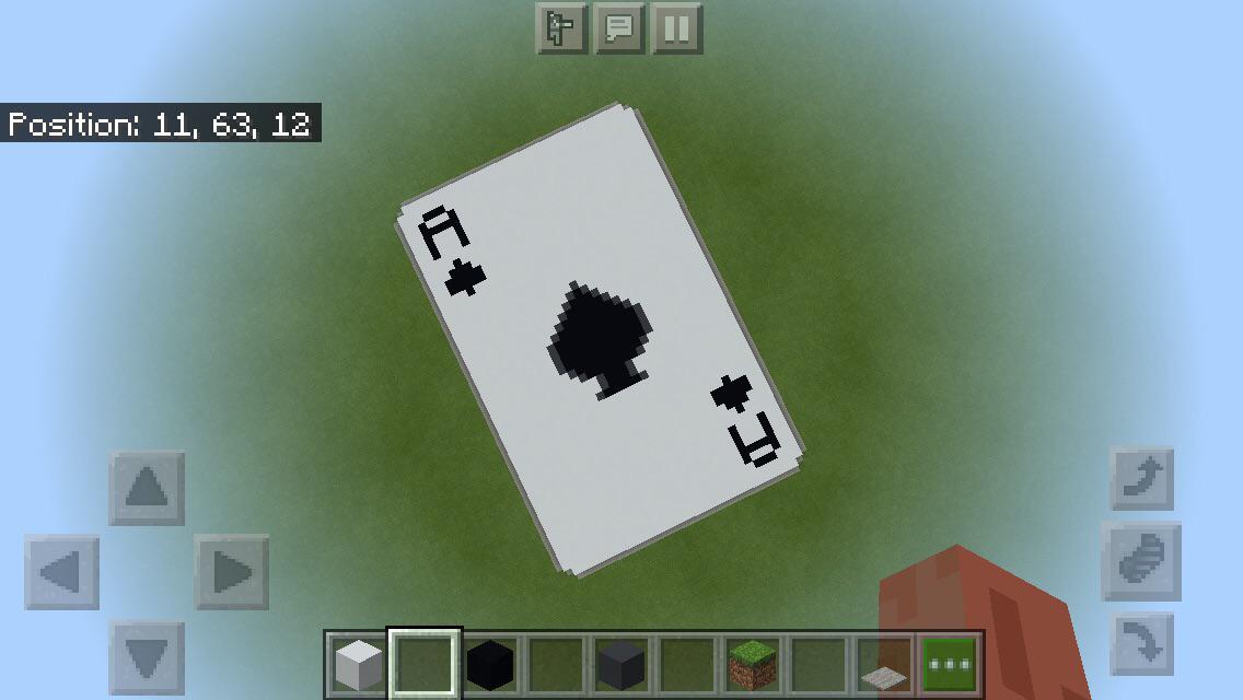 I built a playing card in Minecraft | Scrolller