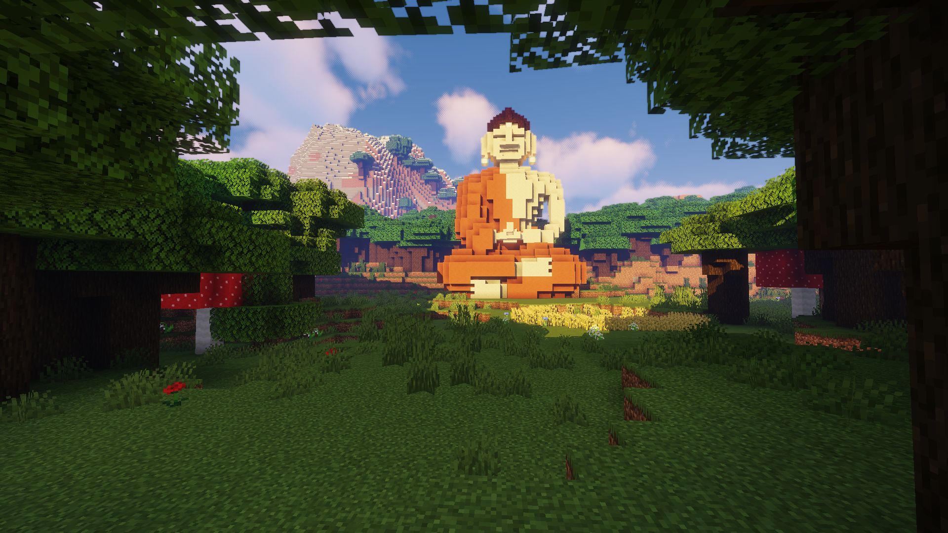 I built a statue of the Buddha in Minecraft. Hope you enjoy. | Scrolller