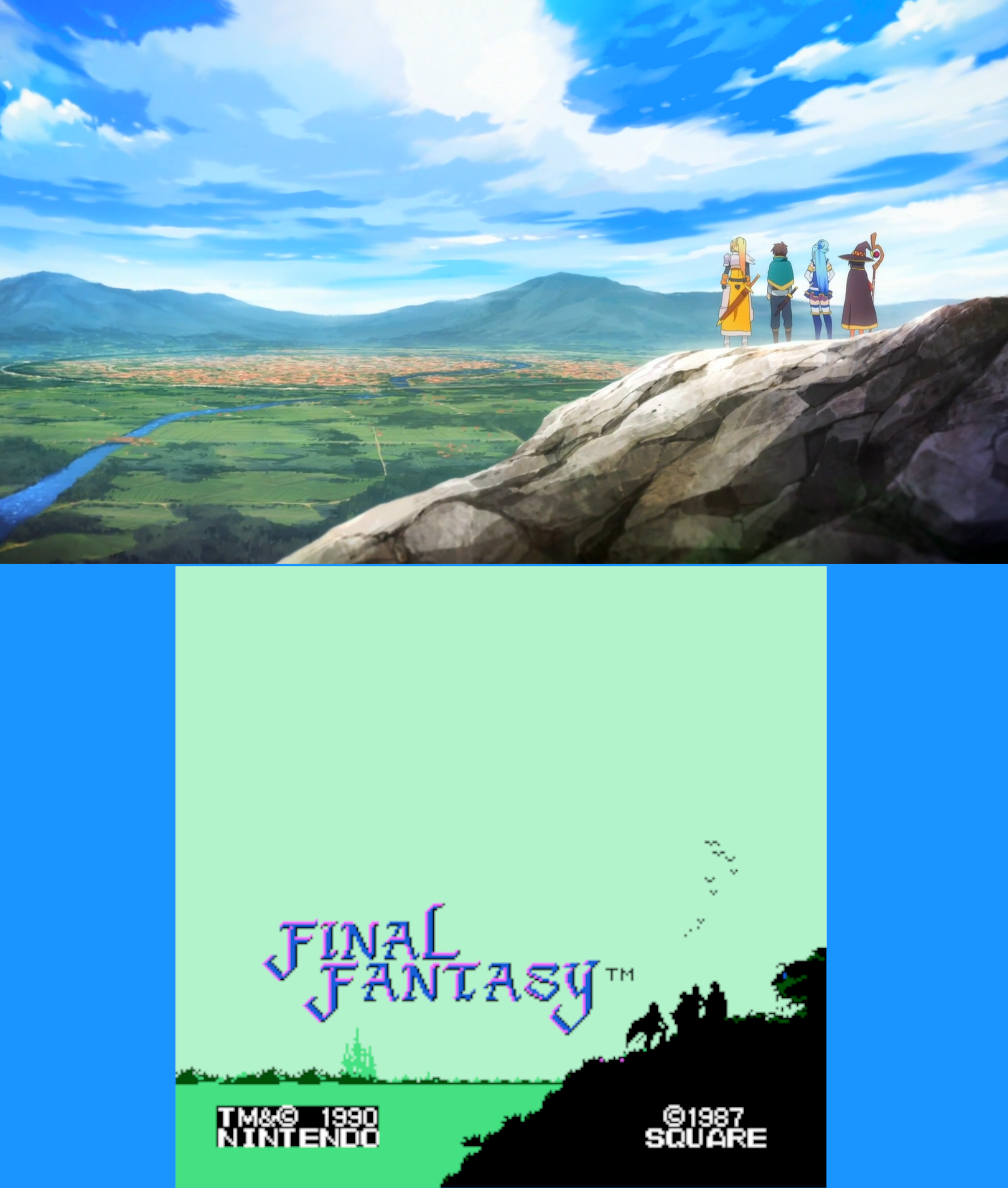 I just realized that this frame is like the scene when you cross the ...