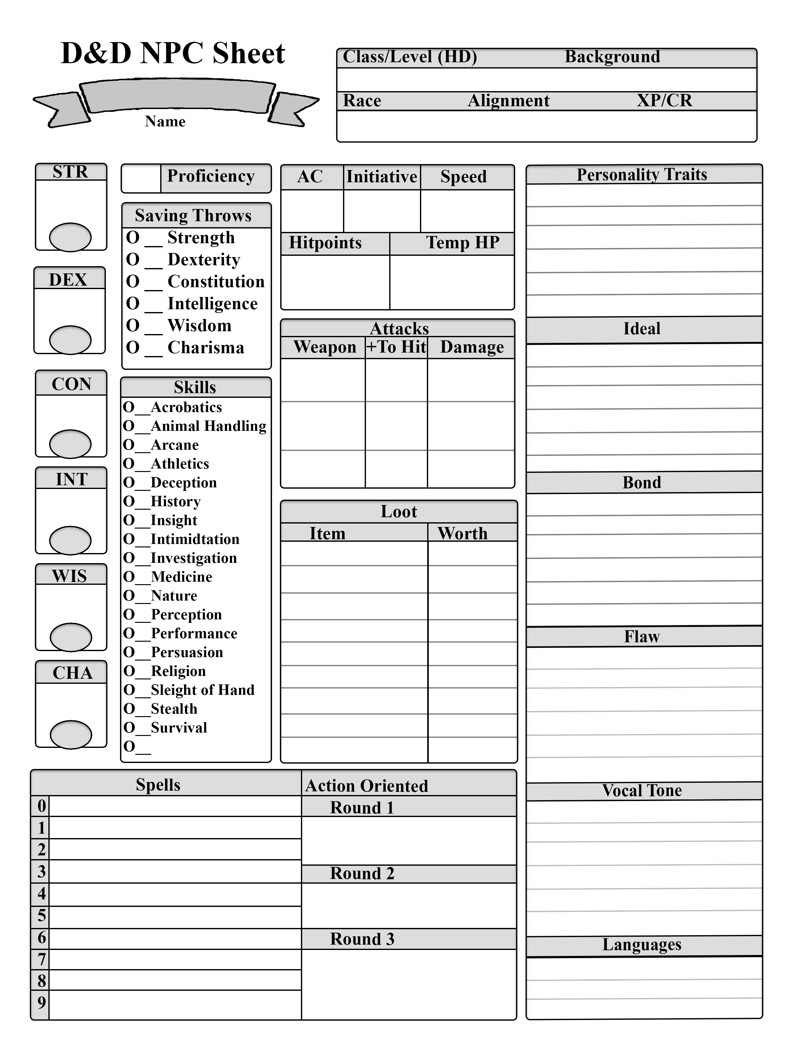 Document Npc I made an NPC sheet for my notable NPCs/Bosses using the character ...