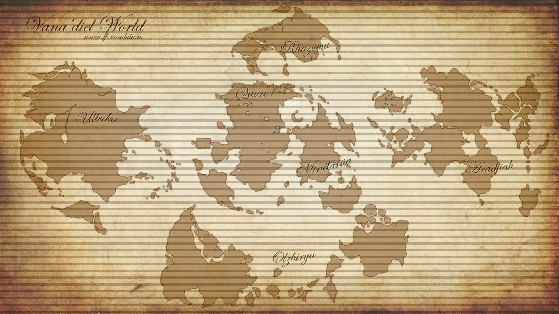 I made this Vana'diel World Map by Continents  Scrolller