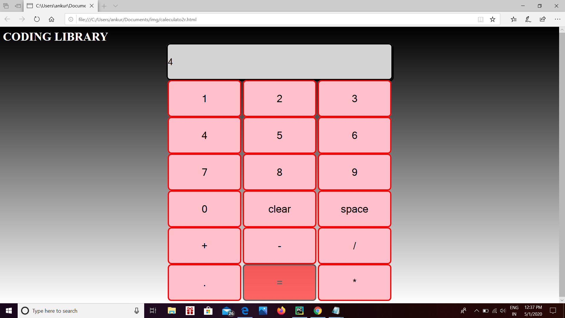 I make this calculator with html,css and java script | Scrolller