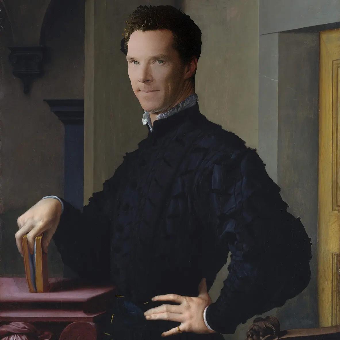 I photoshop celebrities into vintage portraits -this week it's Sherlock!