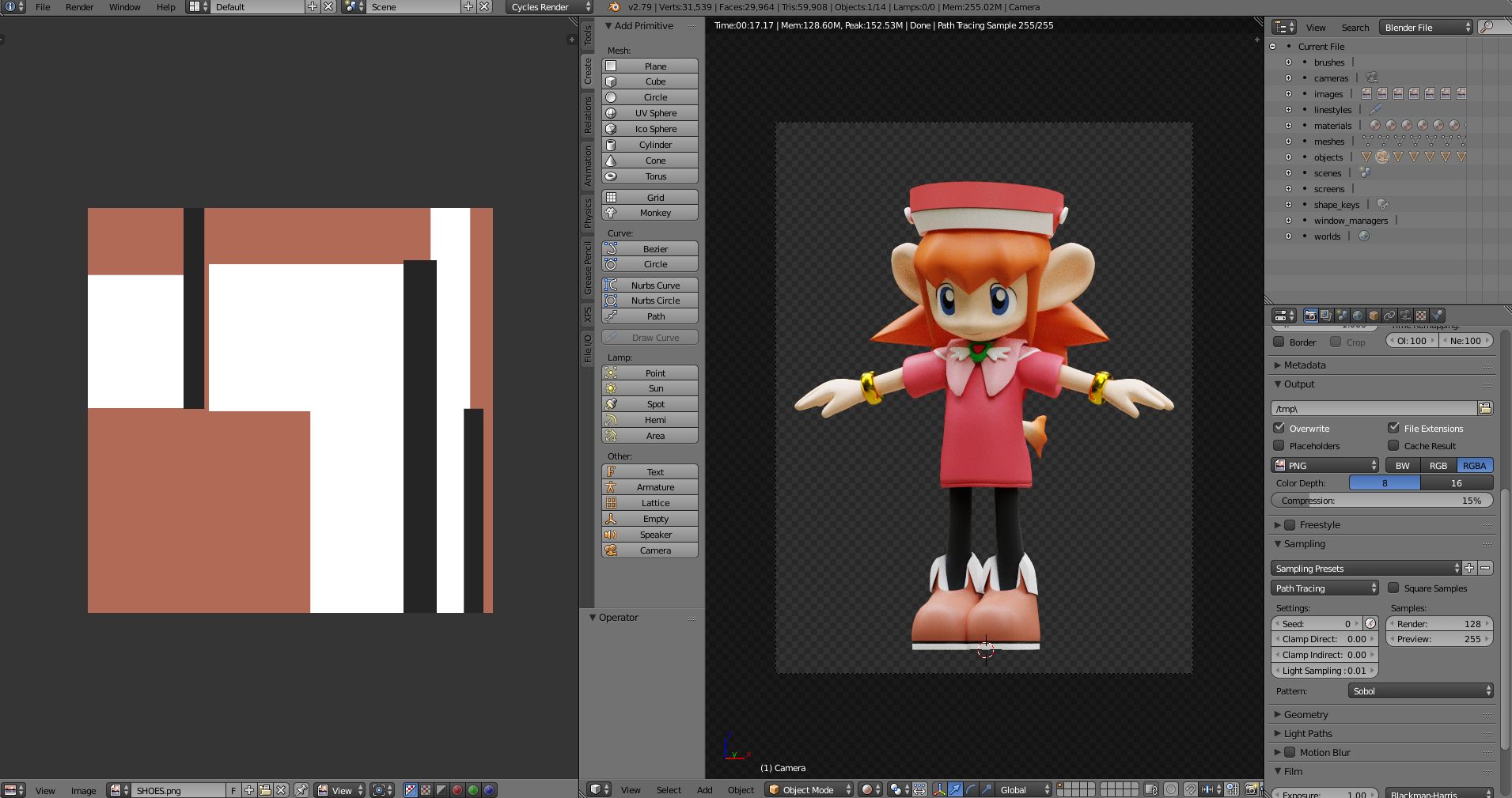 I'm making Lolo 3D model, based on Klonoa 2: Lunatea Veil Lolo's model ...