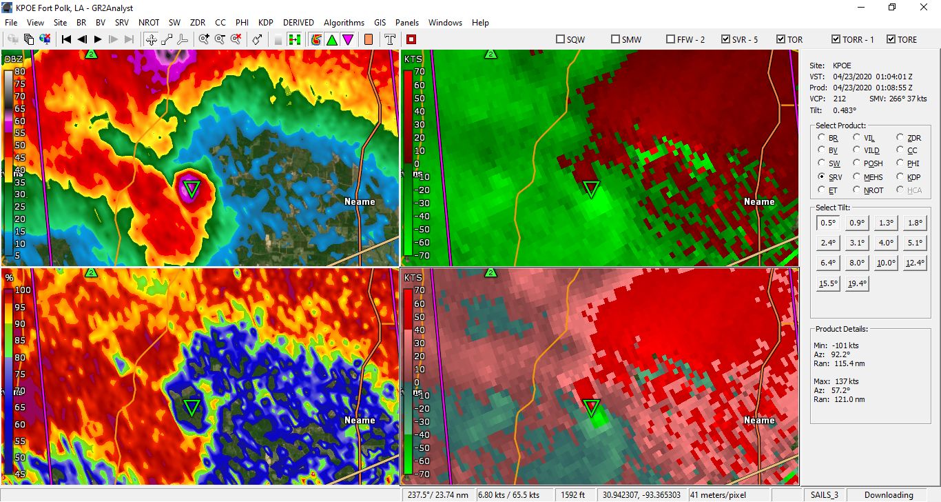Impressive Hook Echo On This Confirmed Tornado In Western La Scrolller