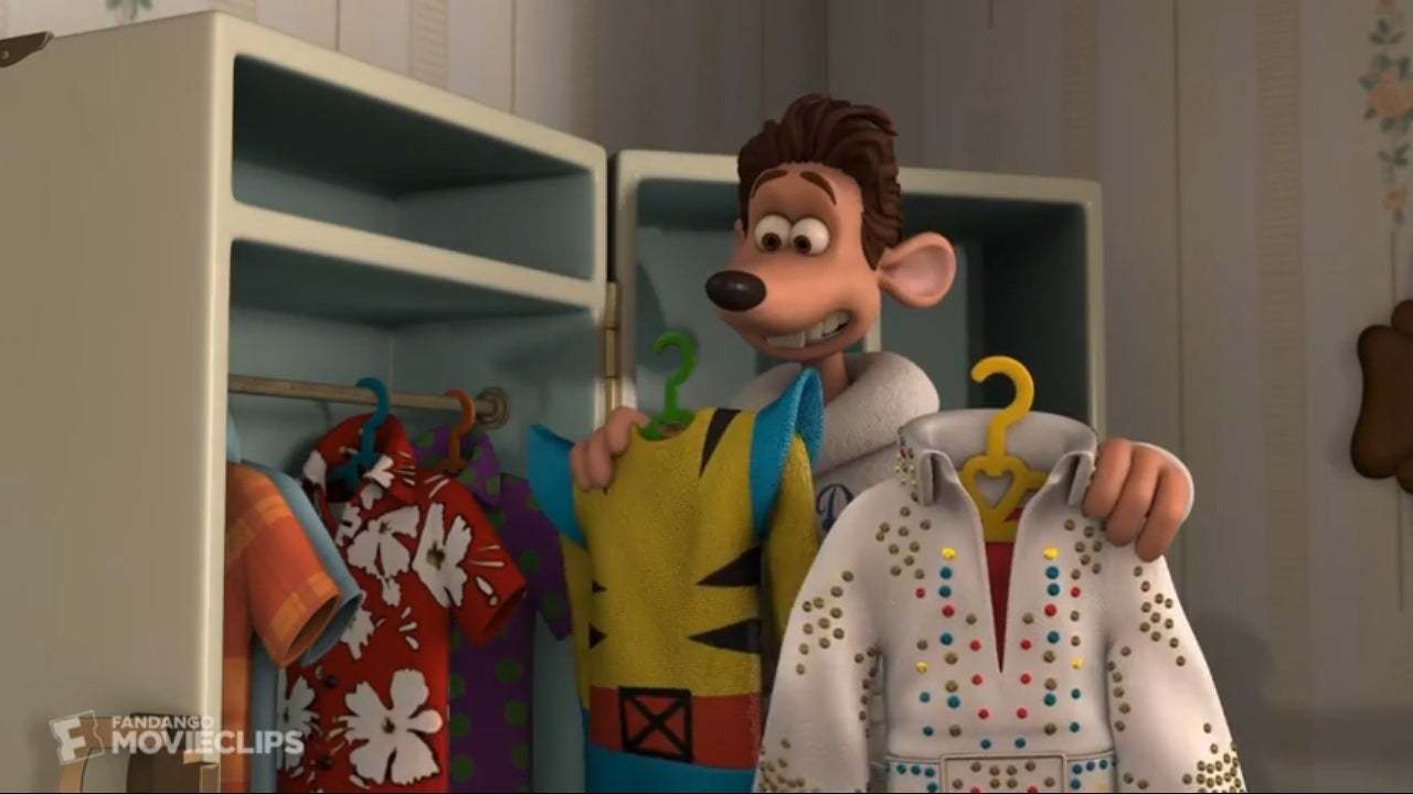 In the Movie Flushed Away, the main character is almost killed when he
