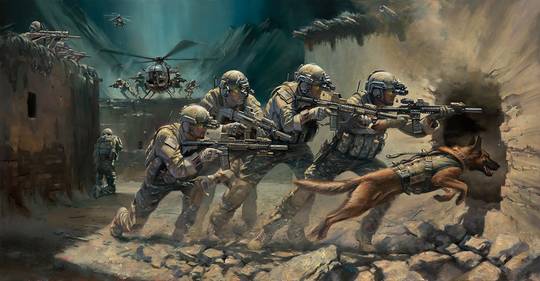 'Into The Breach'- 75th Ranger Regiment art, by Stuart Brown, military ...