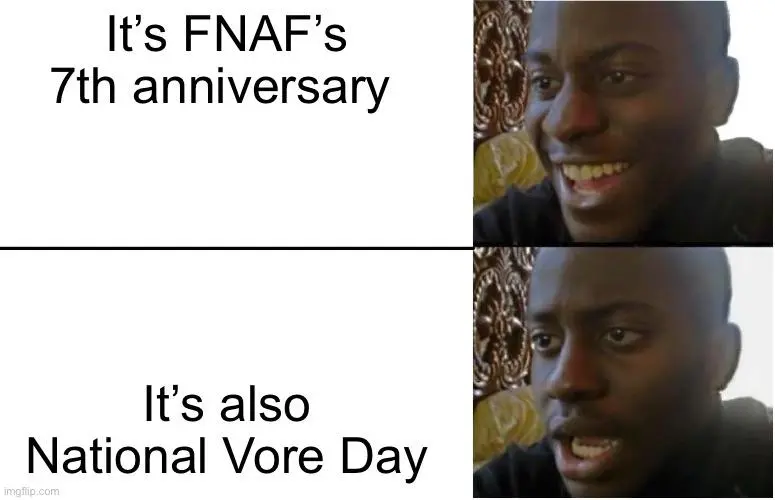 It’s vore day according to Twitter, that is.