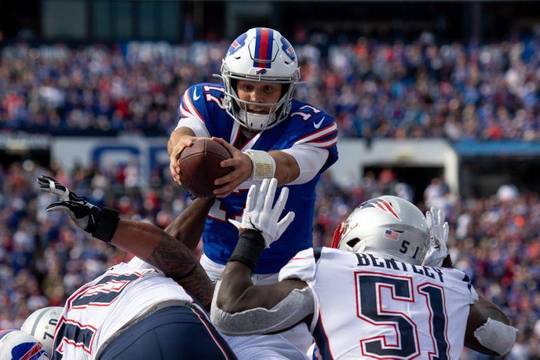 Our Lord And Savior Josh Allen Kissing After A Win vs Seated Urinator Tom  Brady Kissing After A Win : r/buffalobills