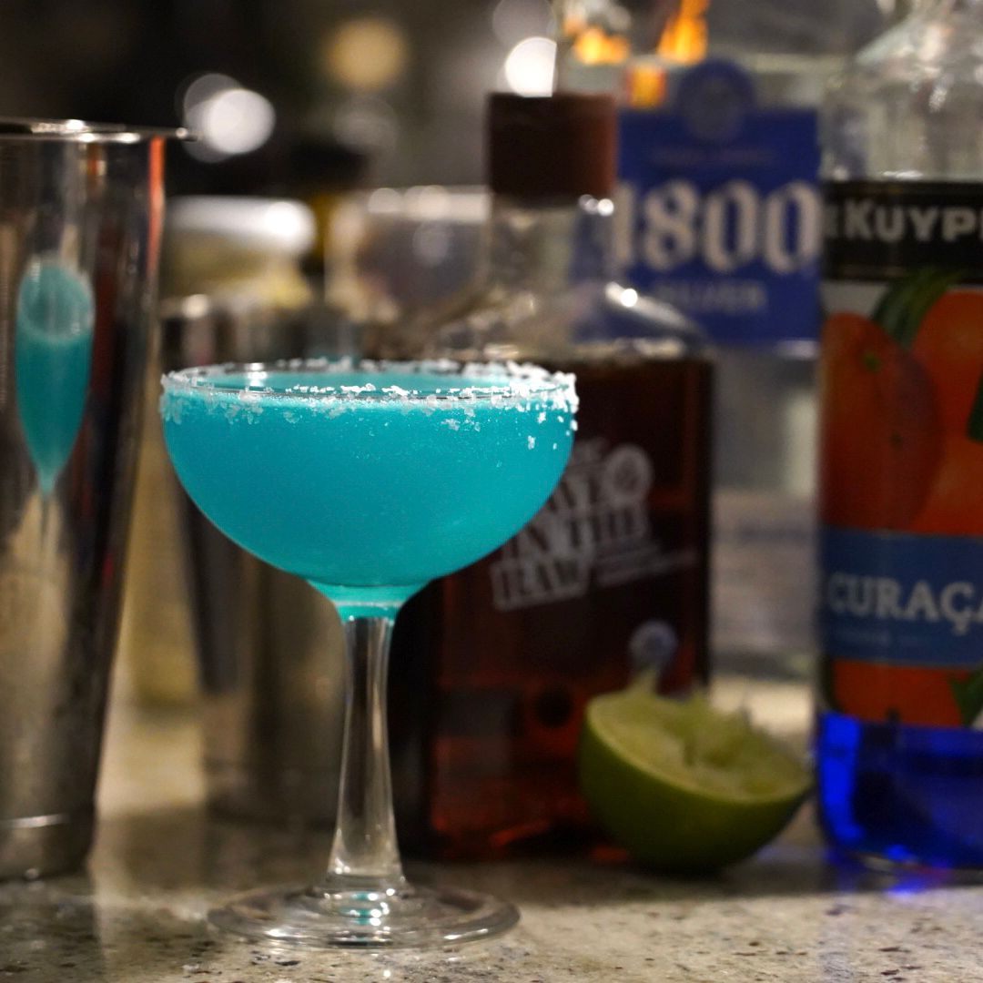 Late Friday Night Blue Margarita when my wife and I remembered it was National Margarita Day