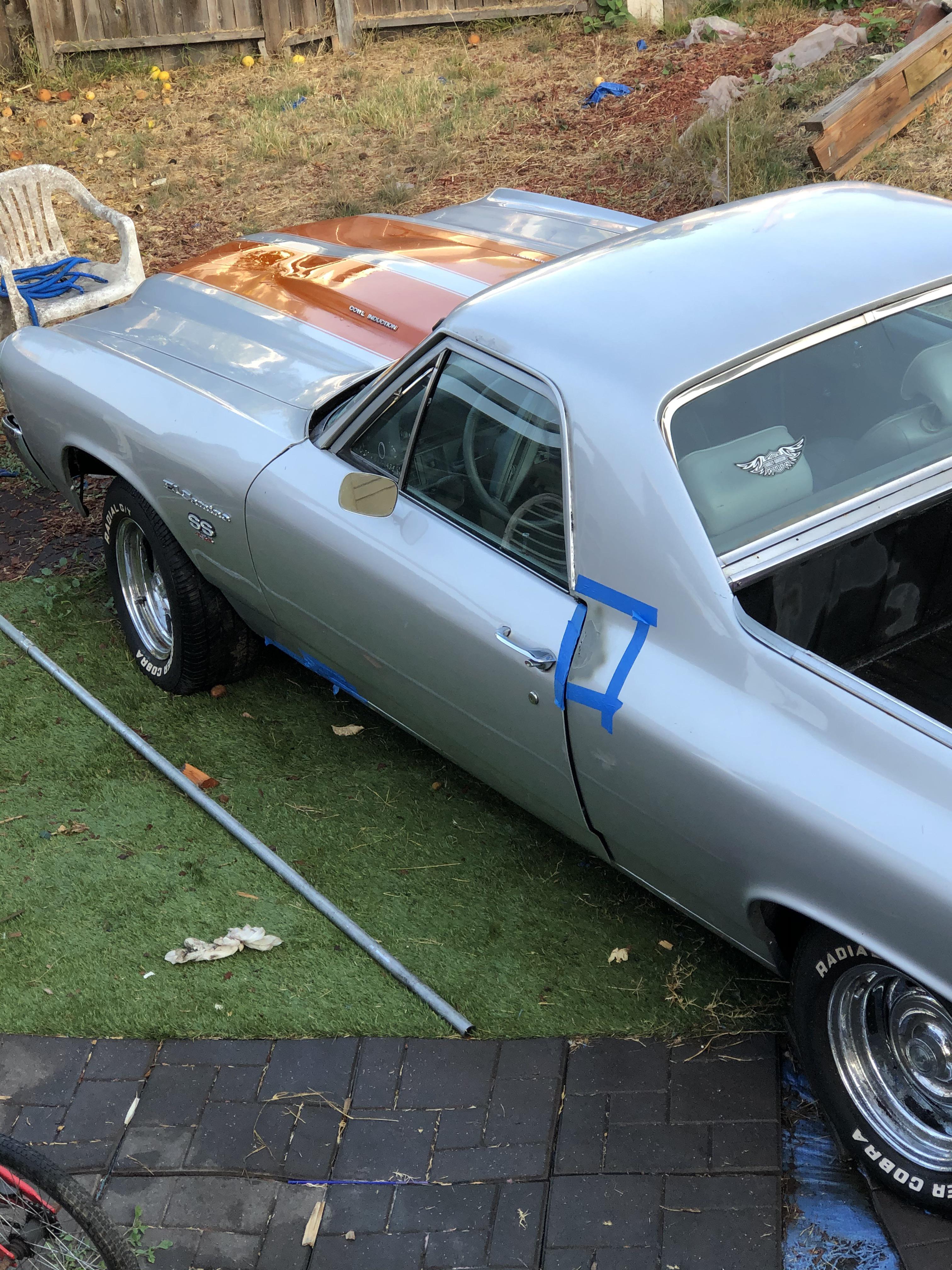 Learning how to get rid of rust bubbles in the paint, and putting bondo