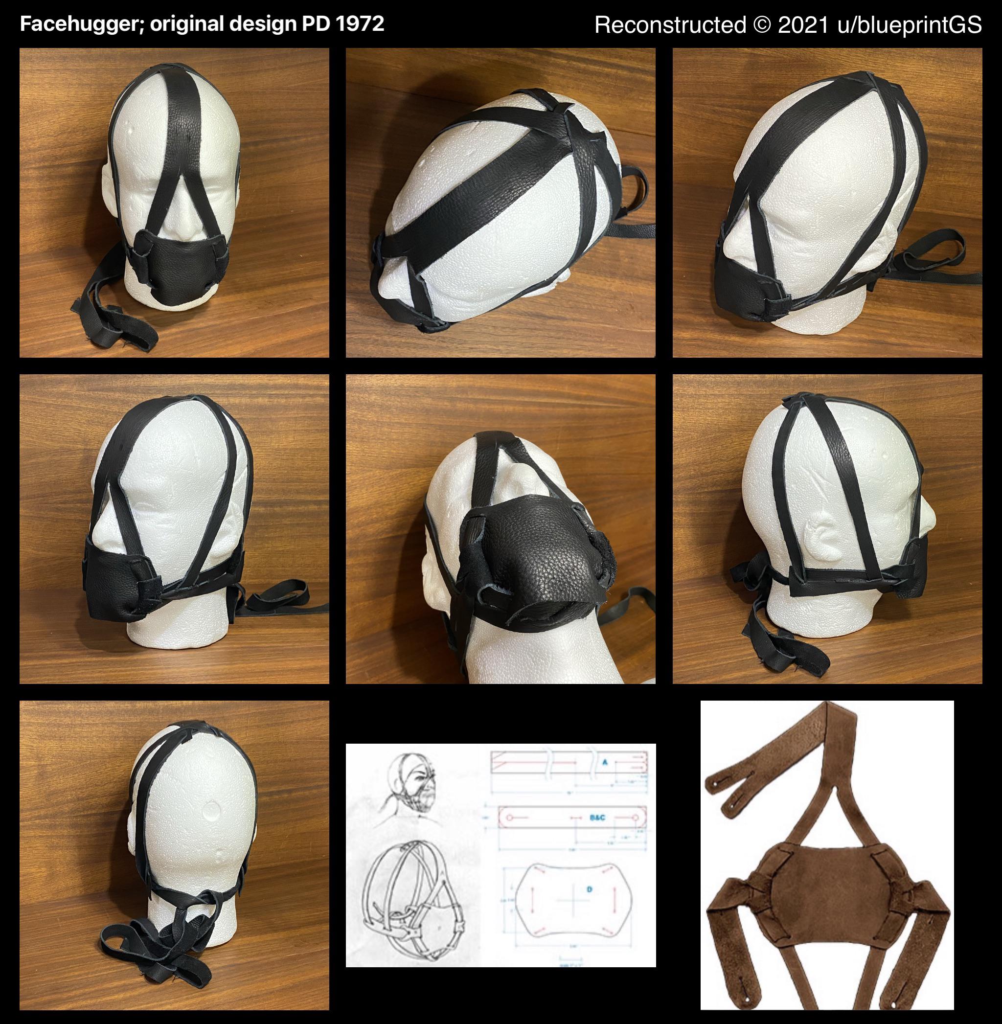 Leather only Facehugger gag based on PD’s 1972 design. Made with only