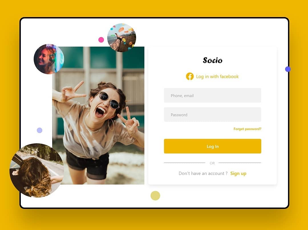 Login form Scrolller