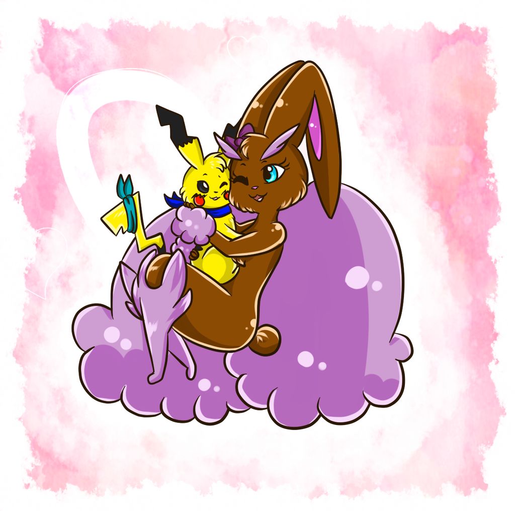 Lopunny &amp; Pikachu (by PlatinaSena)