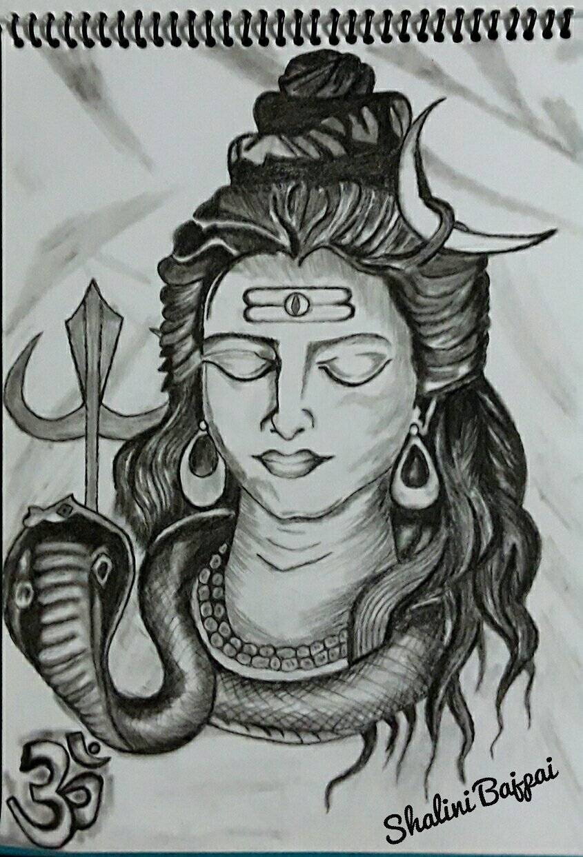 Lord Shiva sketch by Shalini Bajpai | Scrolller