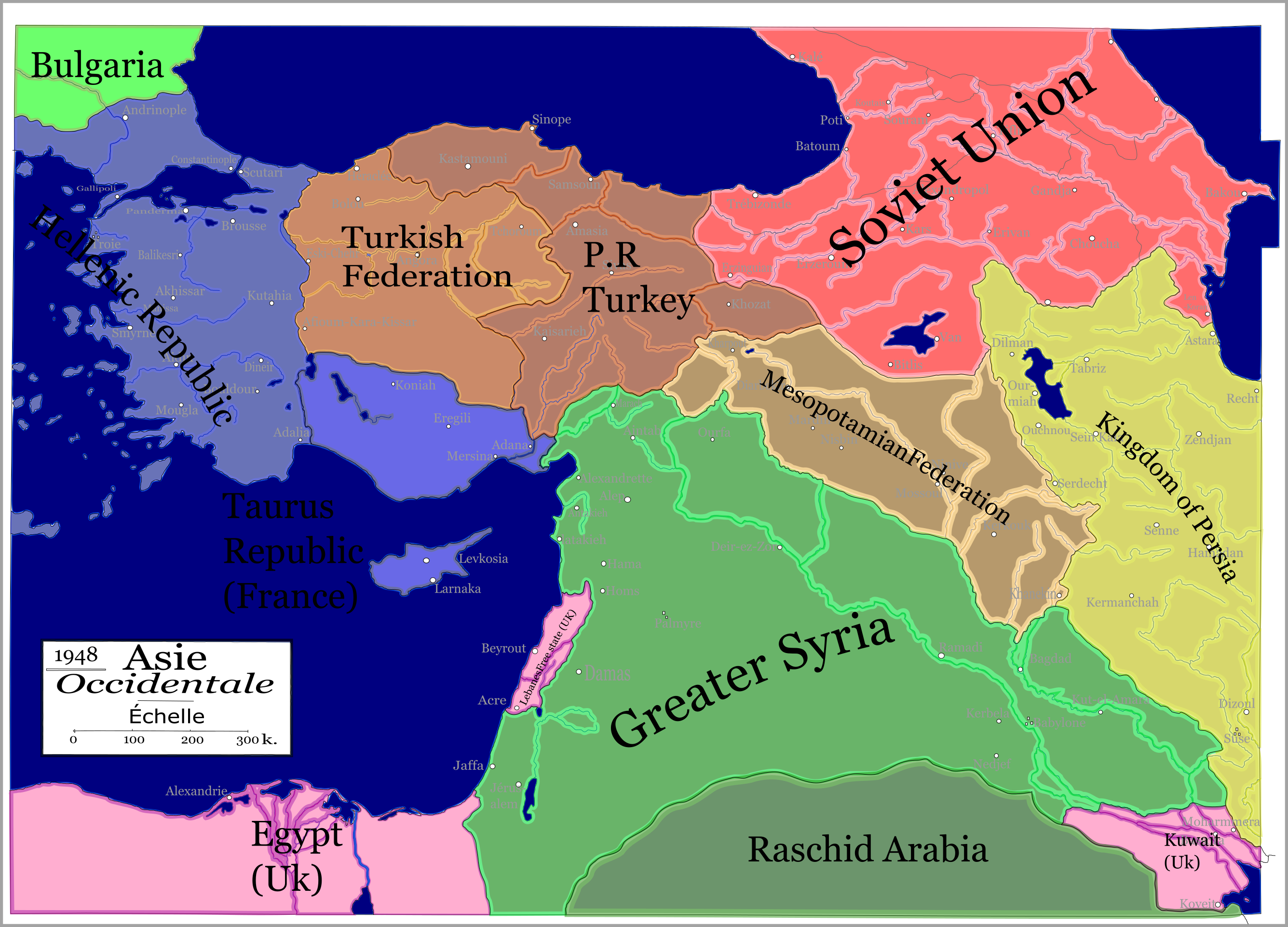 Map of the middle-east 1948 | Scrolller