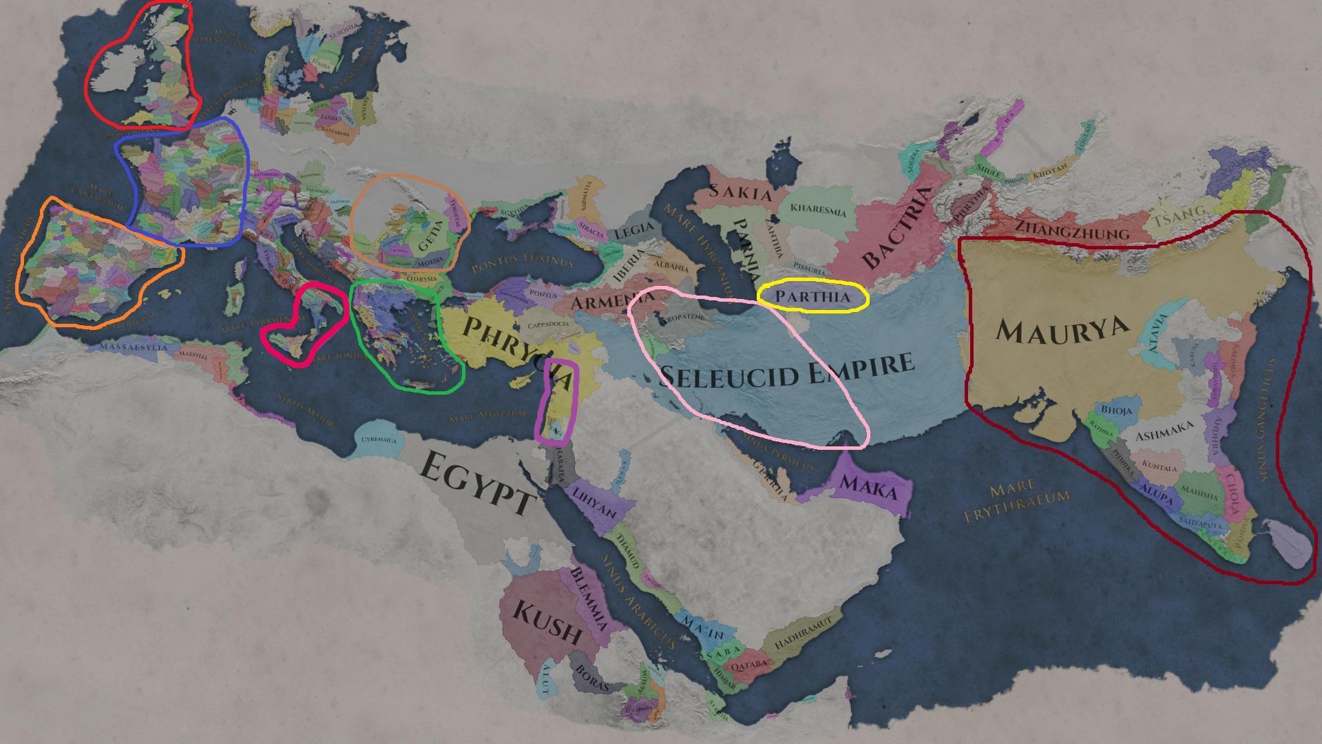 Formable Map of Tier 3 Formable Nations in Imperator | Scrolller