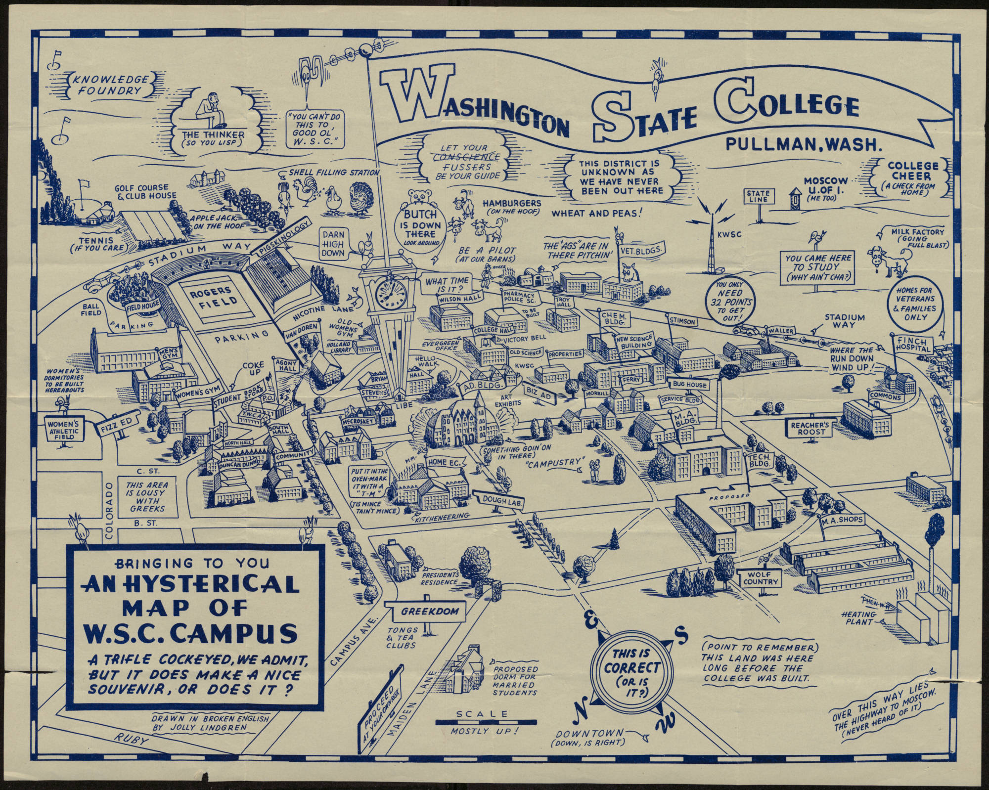 Map of WSU 1946 | Scrolller