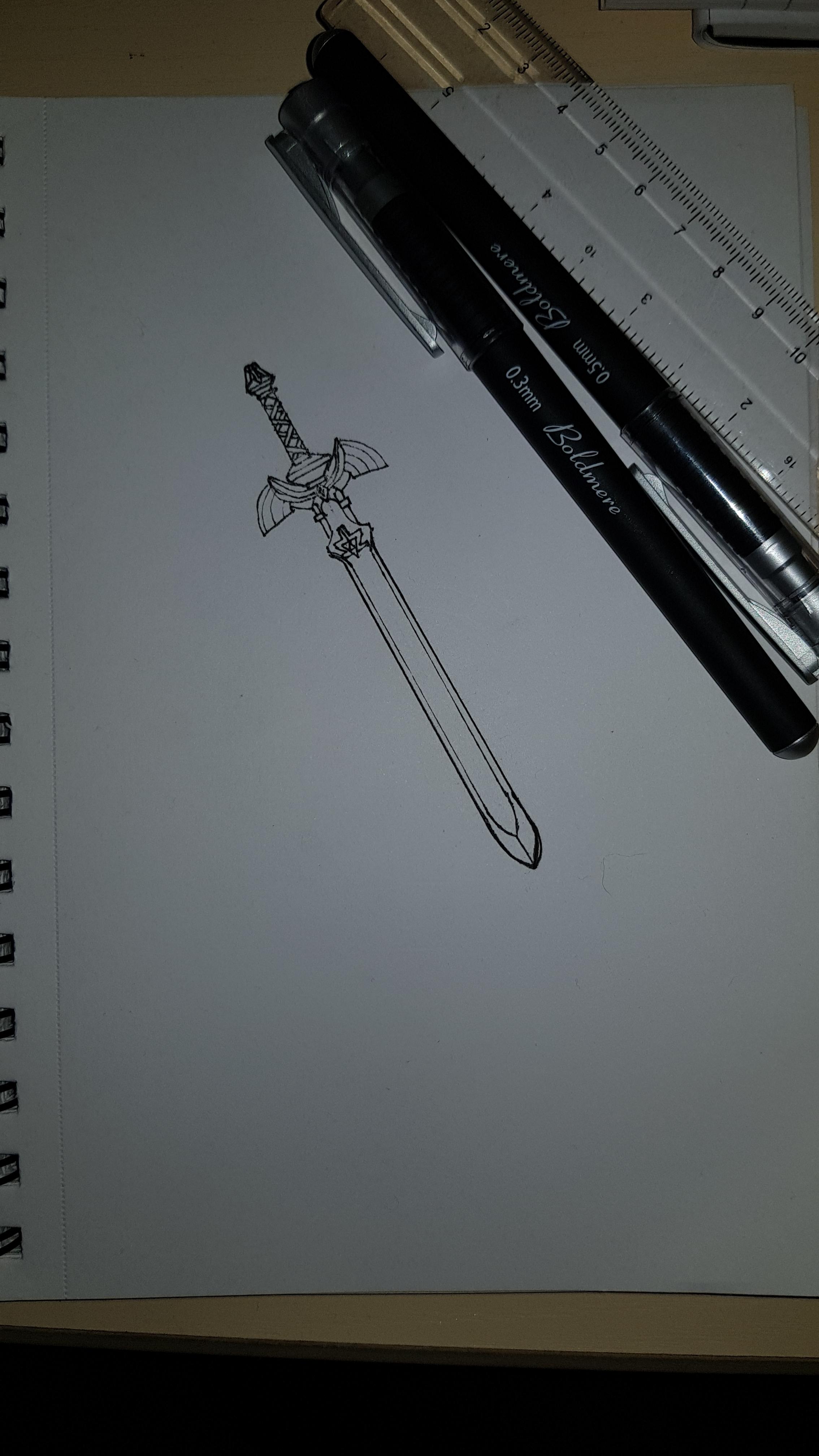 Master sword mini drawing by me | Scrolller