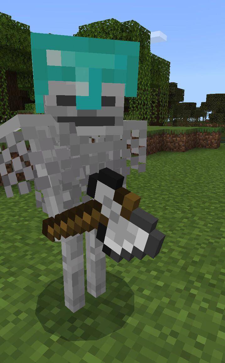 Minecraft Bedrock. /replaceitem entity @e[type=skeleton] slot.weapon ...
