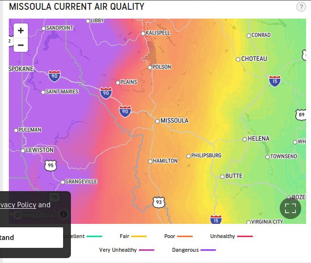 Missoula, MT Air Quality Index Scrolller