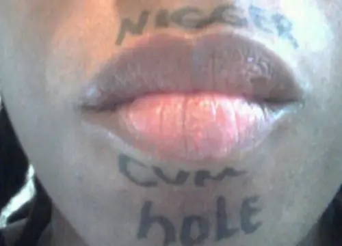 Mixed raceplay body writing and signs featuring Black and white women from JesusRaves