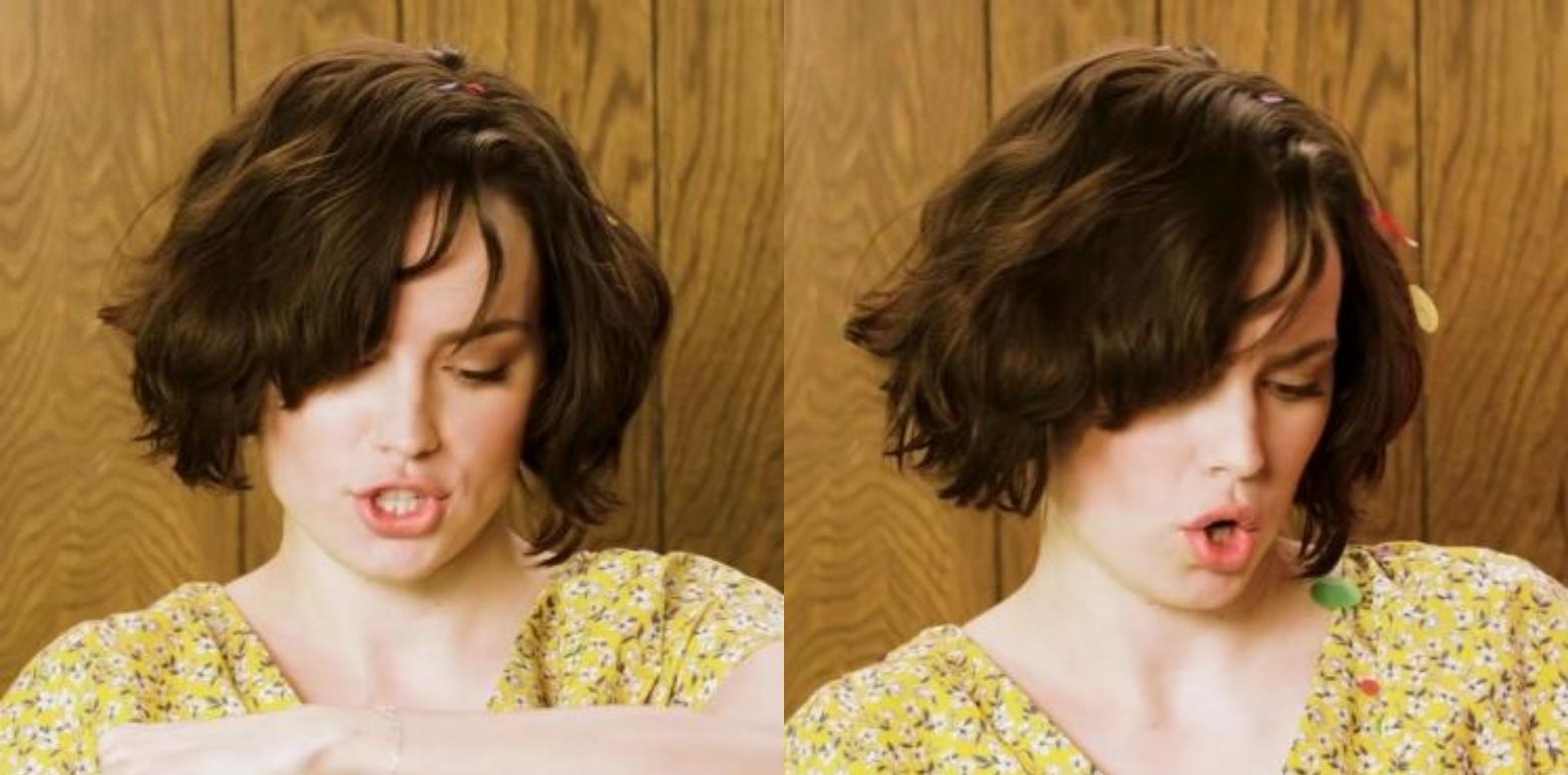 Mommy Daisy's reaction as I eat her out from underneath the table