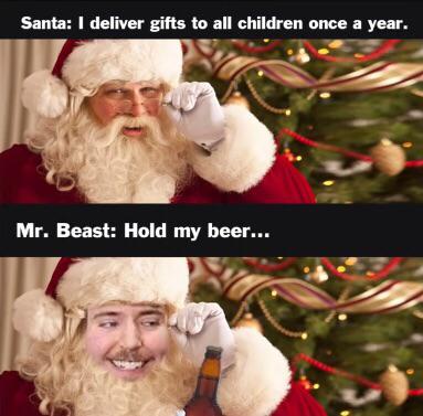 MrBeast is SANTA!!! | Scrolller