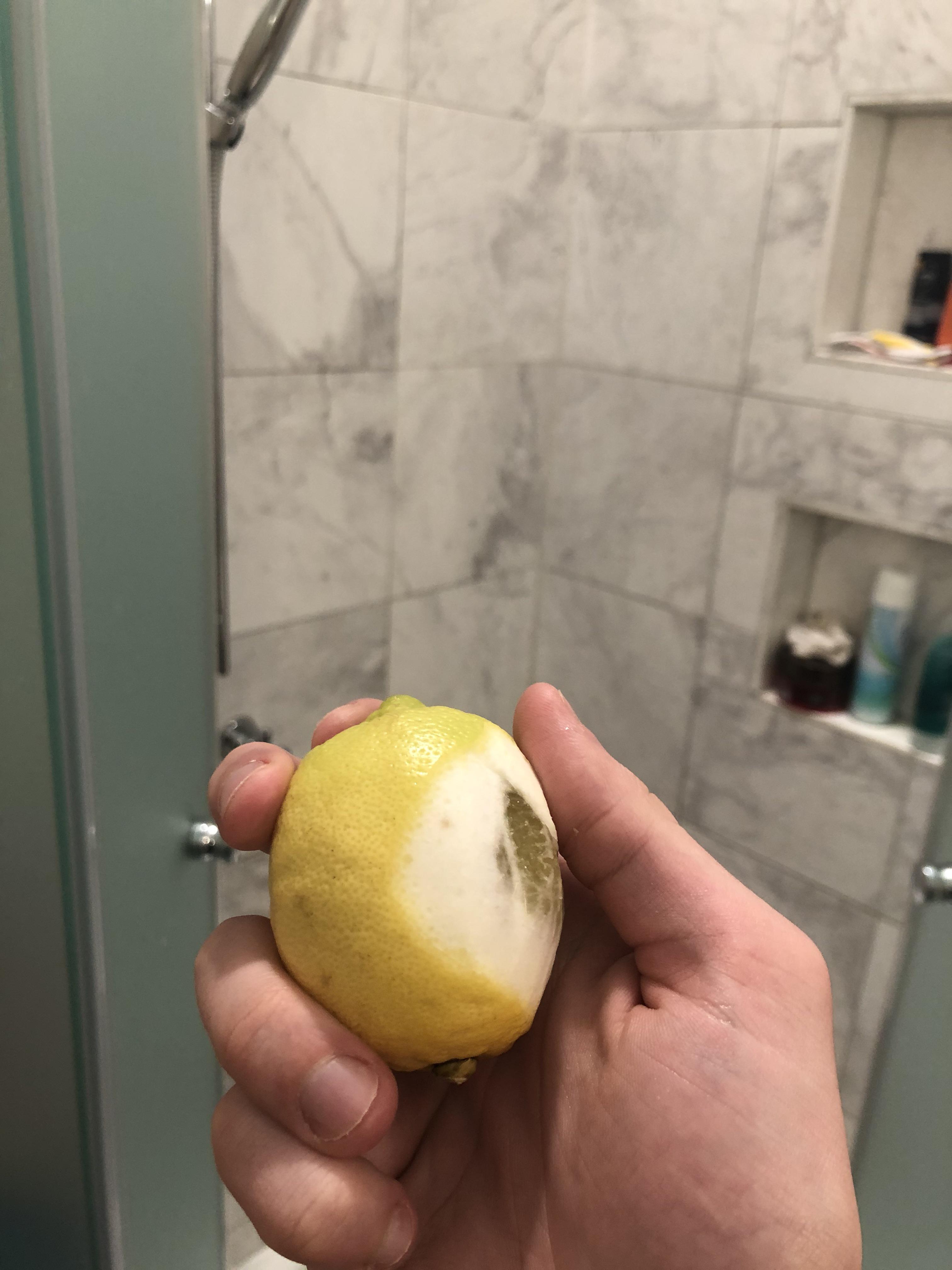 My first ever shower orange which is actually a lemon since we didnt