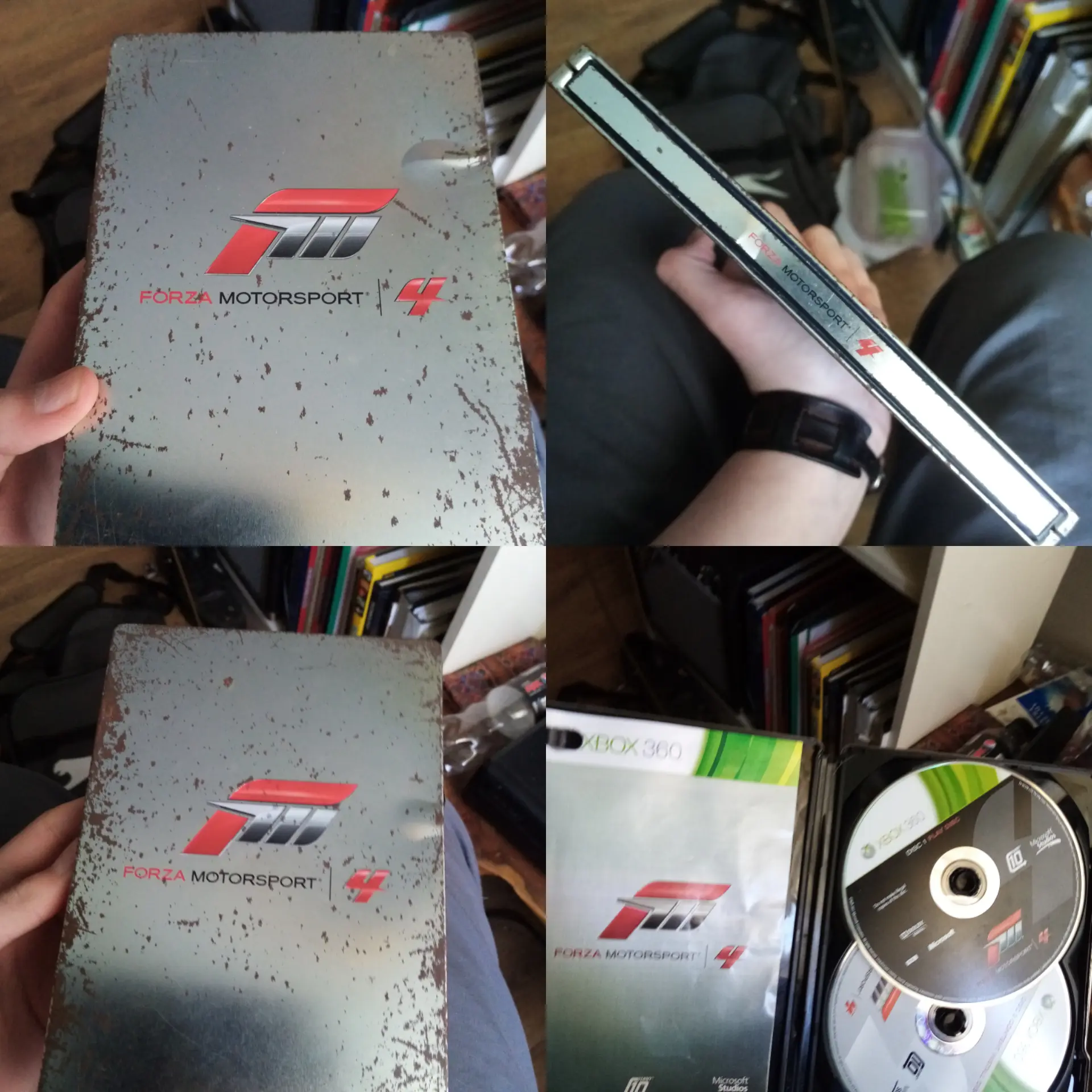 My limited edition Forza Motorsport 4 disc. Its rusty and slightly bent ...