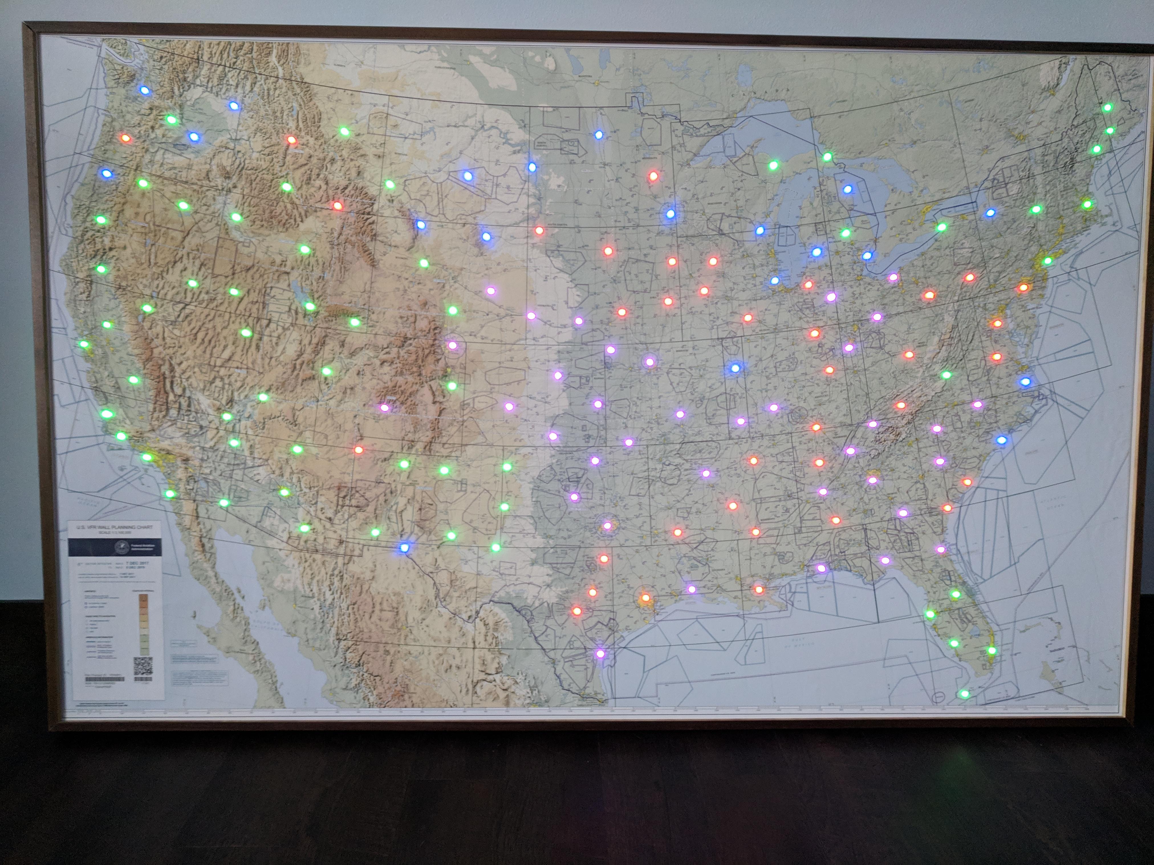 My take on the LED weather map | Scrolller