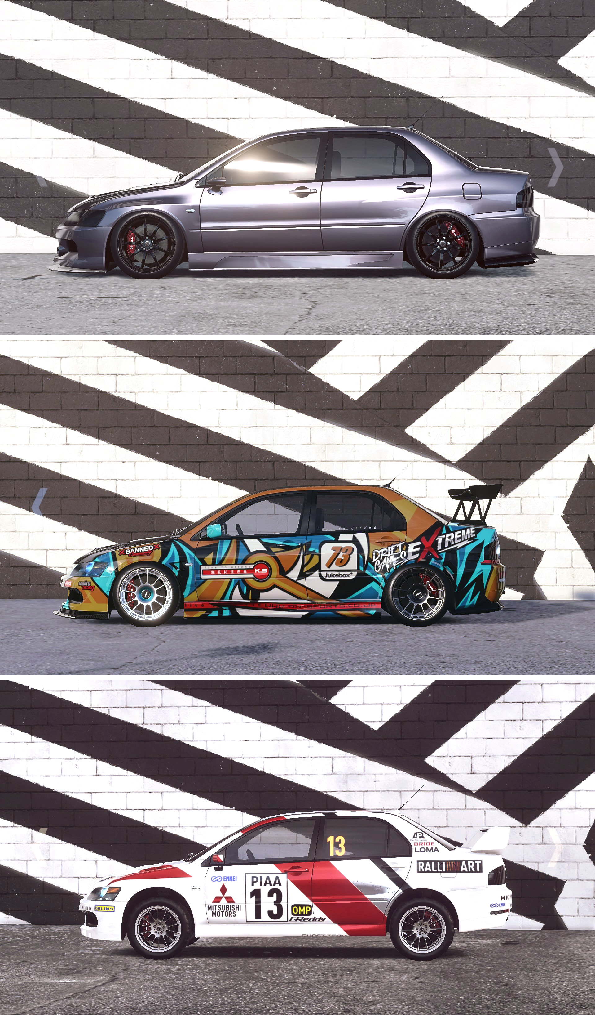 My three evo's - Race / Drift / Rally | Scrolller