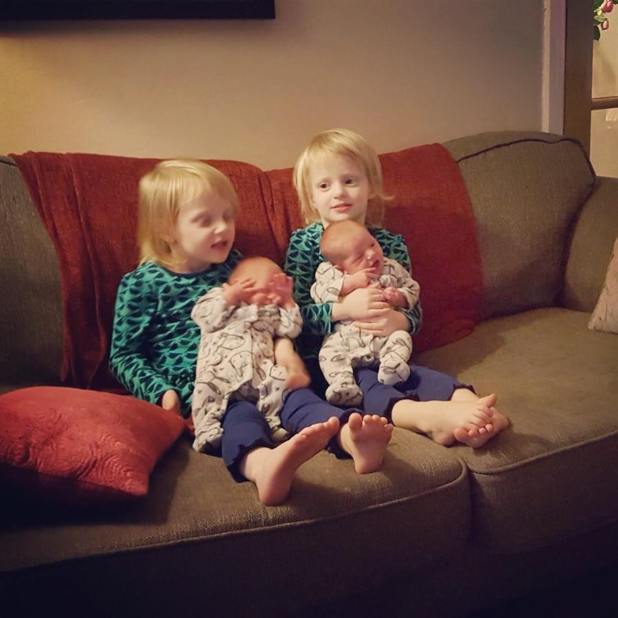 My two sets of identical twin daughters Scrolller