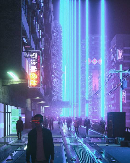 Neon Divide by Mike Winkelmann