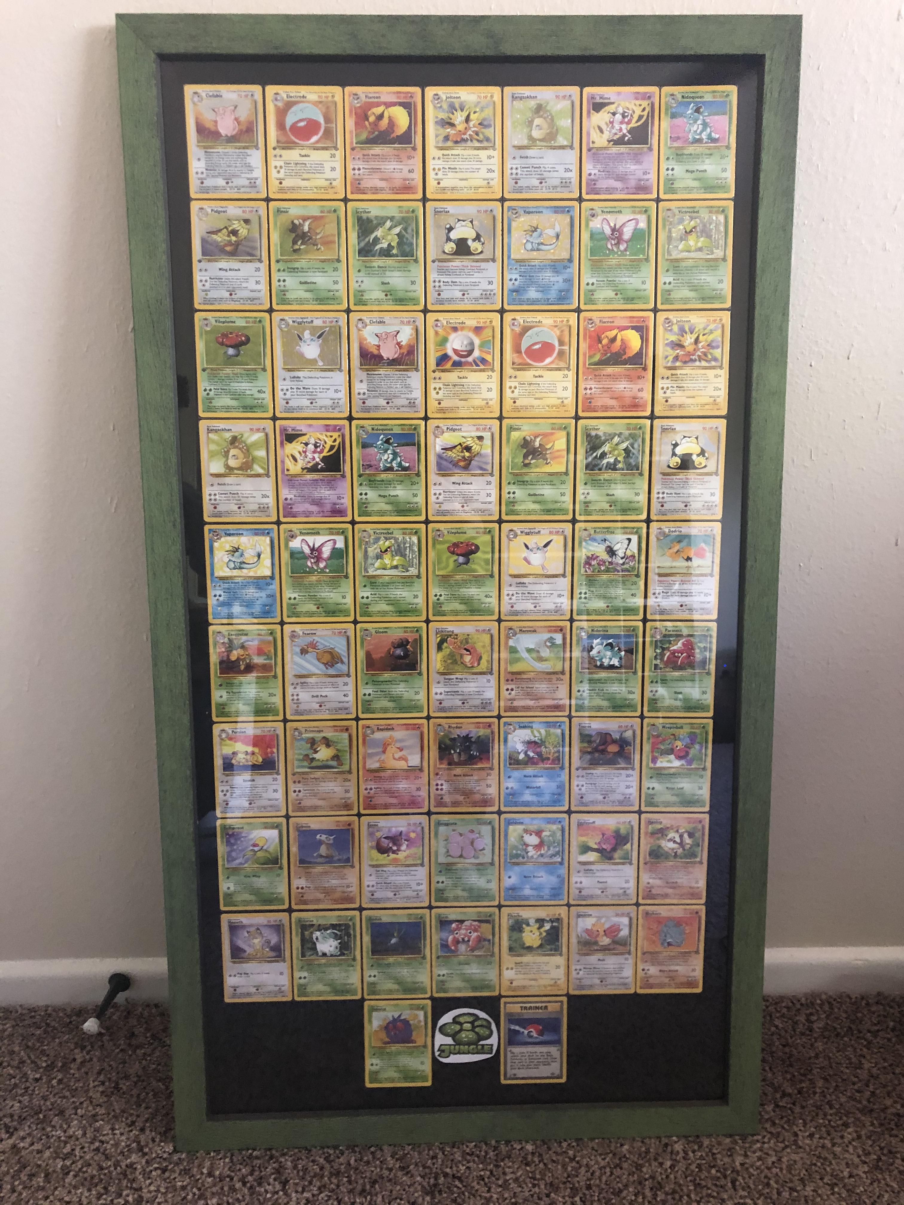 New to reddit, thought I'd share my Jungle Pokémon Set completed in