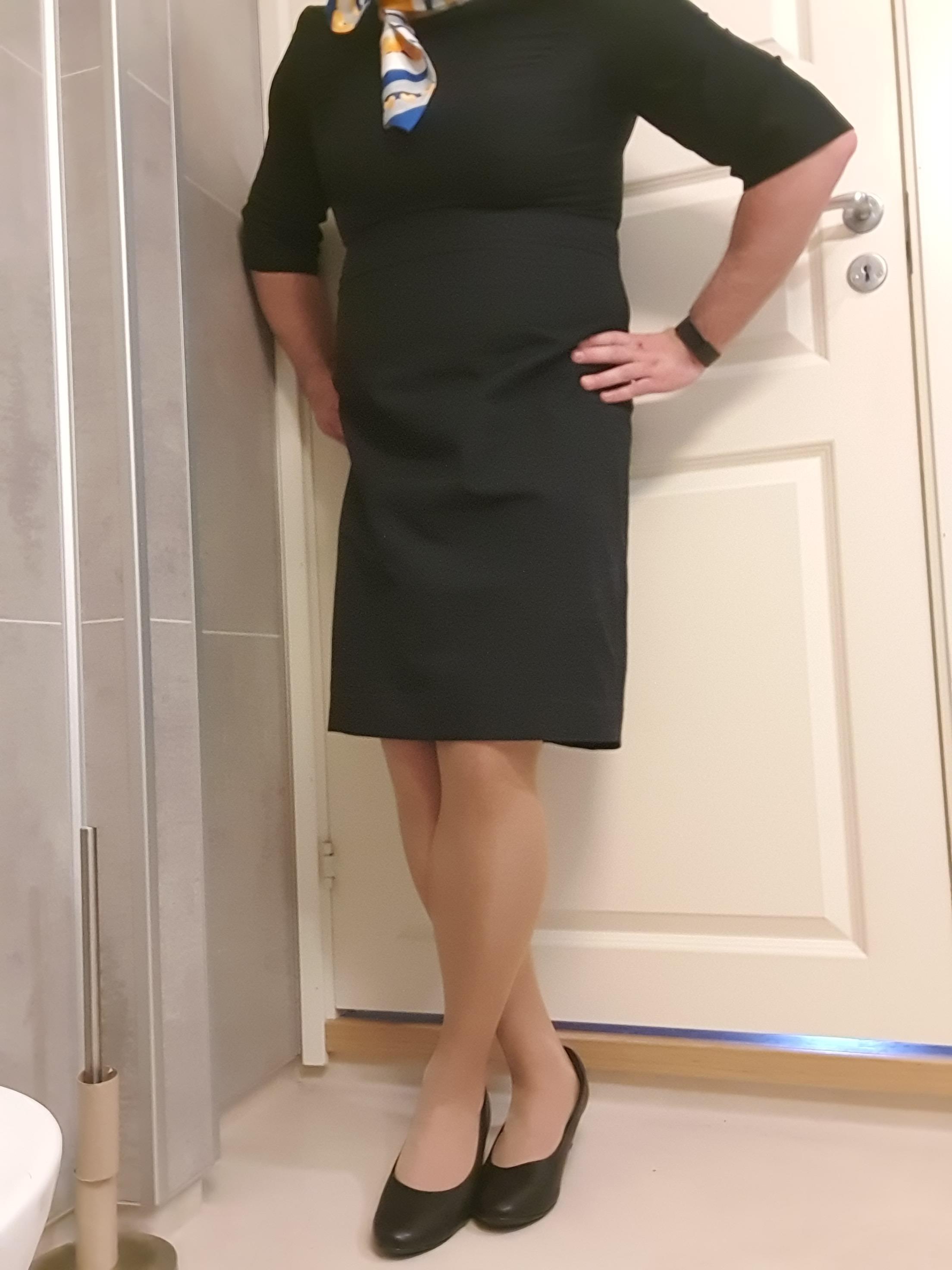 No makeup but rocking my thomas cook cabin crew dress today | Scrolller