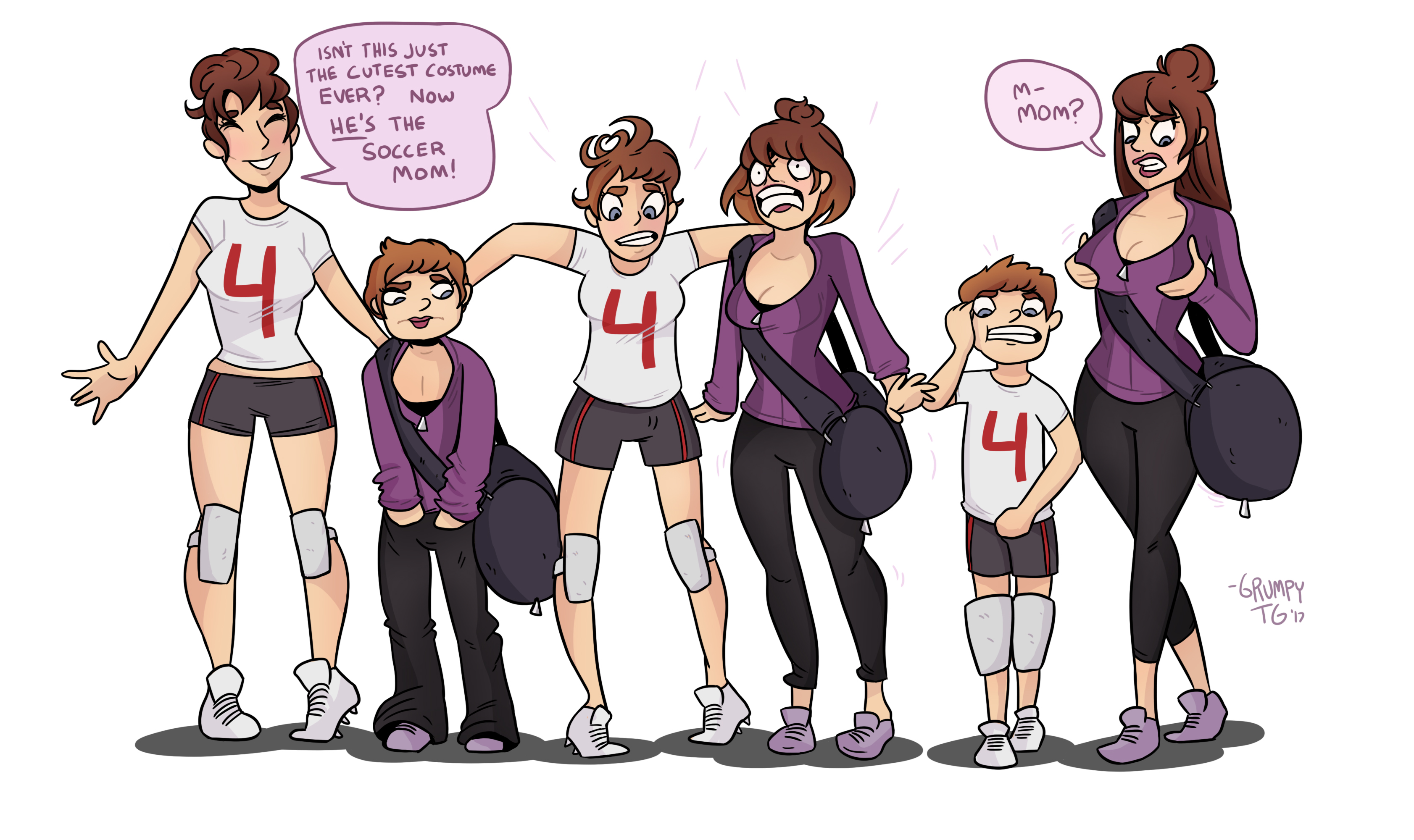 Now he's the Soccer Mom! (tg/ap)[Grumpy TG] Scrolller