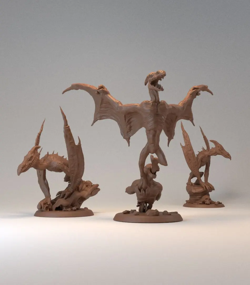 [OC] A small flock of pterafolk, looking imposing. They nearly dropped ...