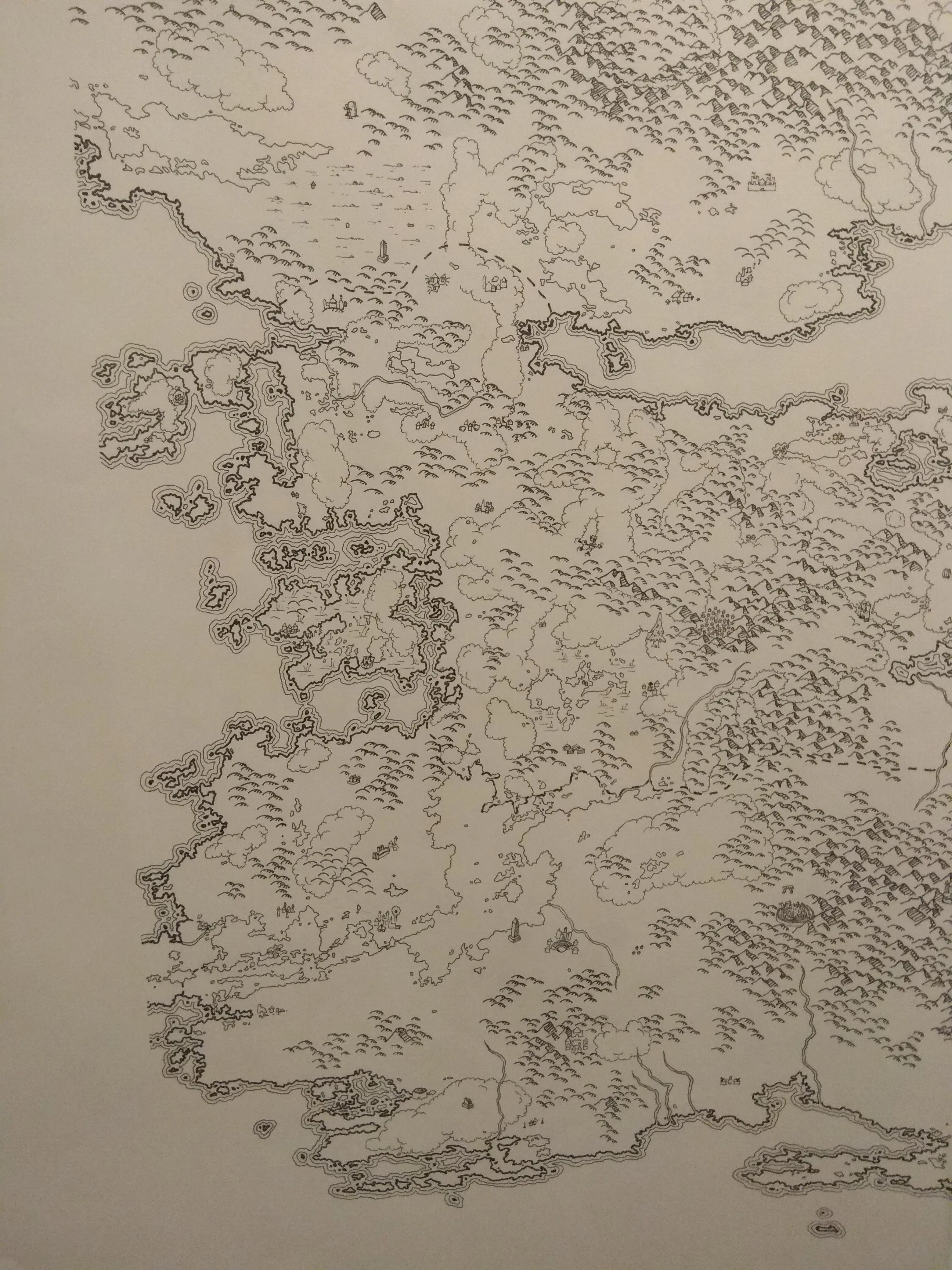 [OC] [Art] Hand drawn map that I'm working on. Enjoy | Scrolller