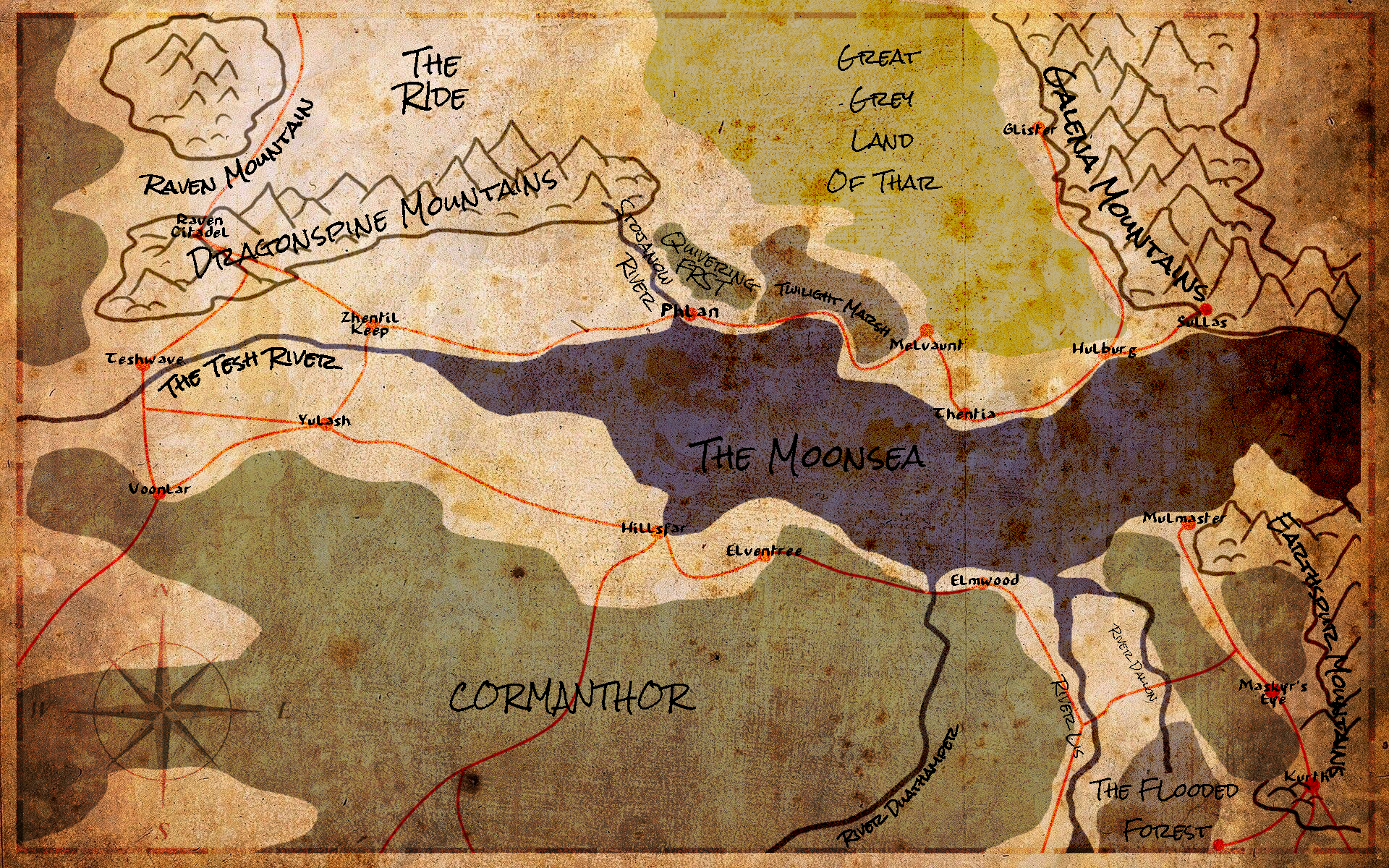 [OC][MAP] Simple Moonsea Regional Map | Scrolller